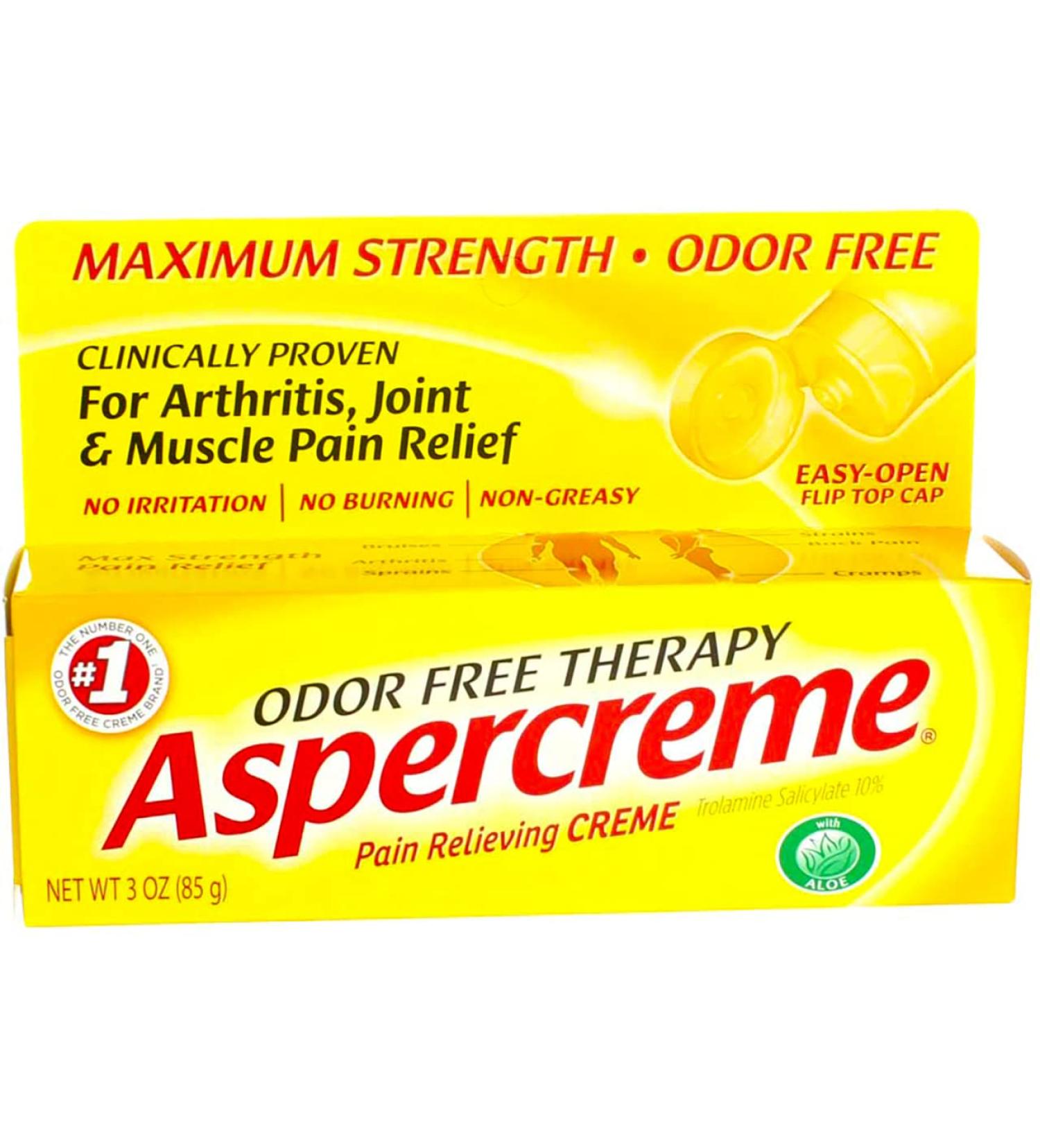 Aspercreme Maximum Strength Pain Relief Creme 3oz (88ml) - Fast-Acting Formula - Buy Online on GoSupps.com