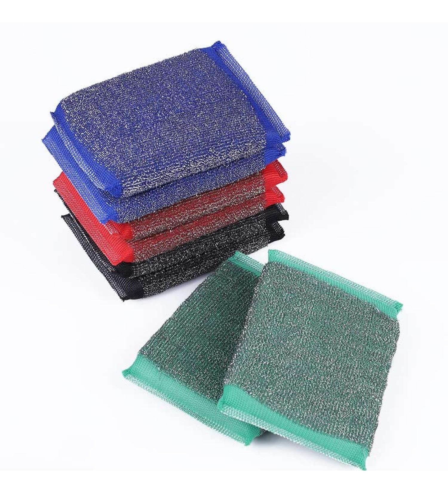 60 Pack Wire Sponge Brushing Bowl Cloth Dishwasher Kitchen Stainless Steel Wire Ball Sponge Wipe and Clean - Buy Online on GoSupps.com