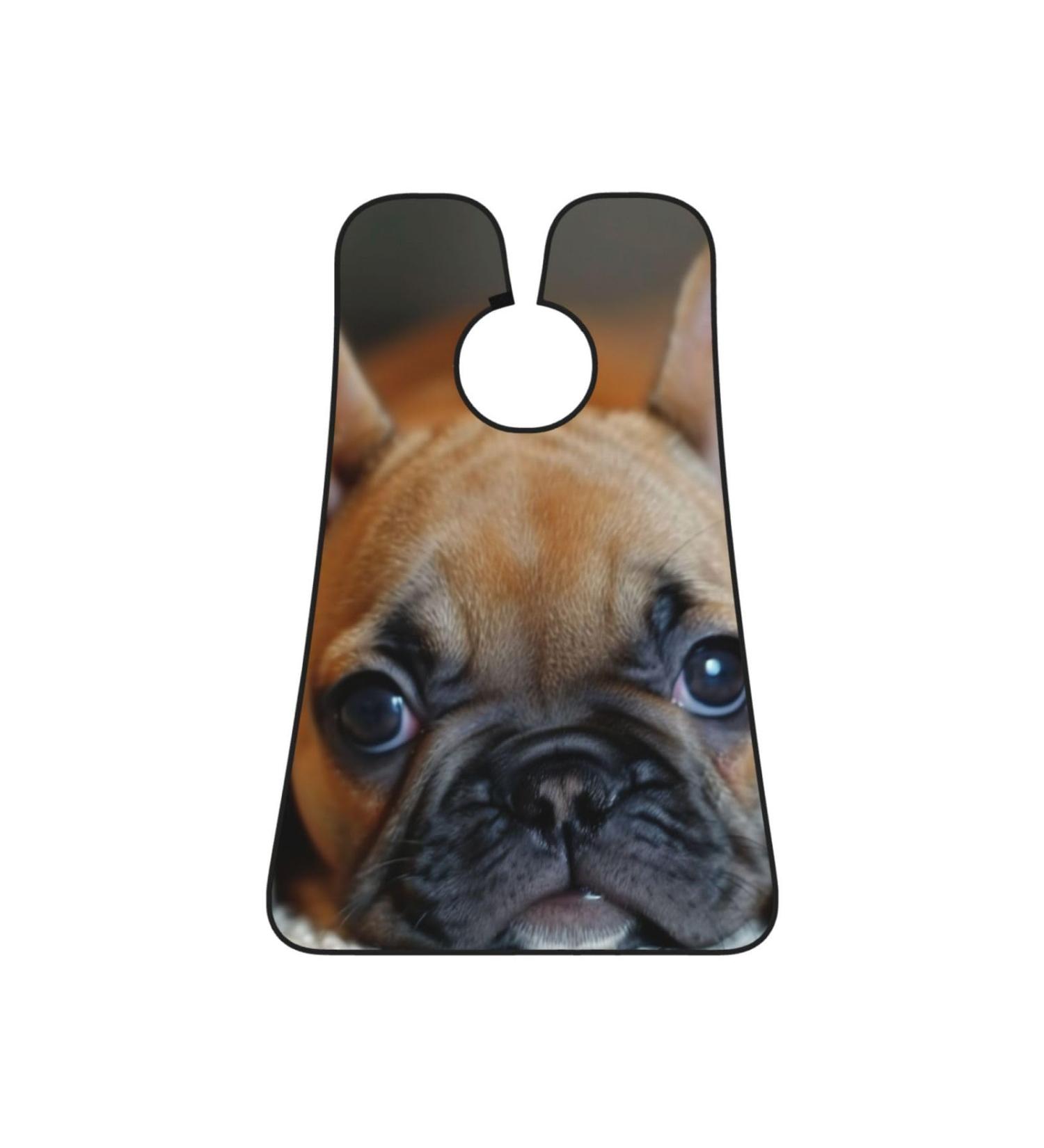 Bulldog Print Beard Bib Apron | Non-Stick Hair Catcher for Men | Perfect Shaving Gift | One Size Black - Buy Online on GoSupps.com