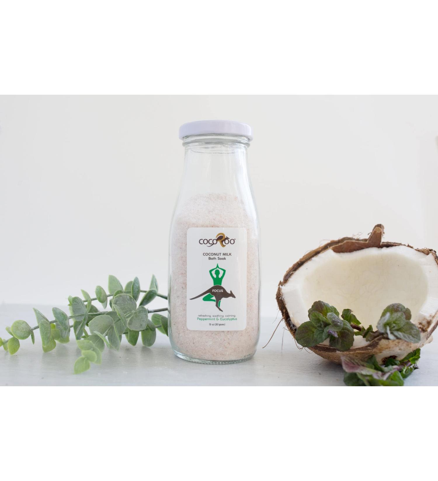 Coconut Milk Bath Soak - Focus - Peppermint & Eucalyptus - 10 Ounce