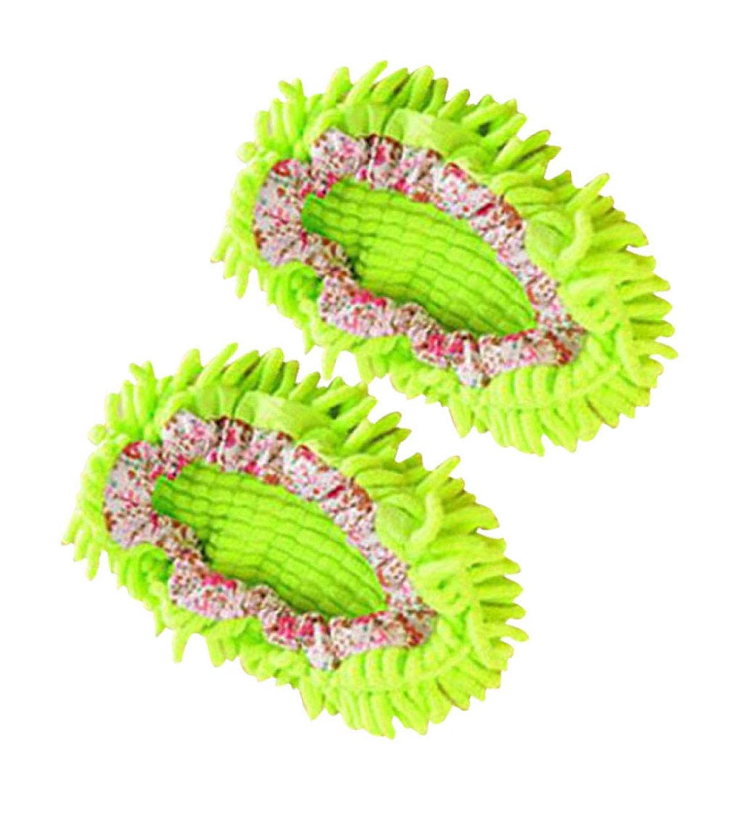 Stevlogs 2pcs Floor Mopping Shoe Floor Mopper Slipper Home Floor Cleaner Cleaning Foot Socks Green - Buy Online on GoSupps.com