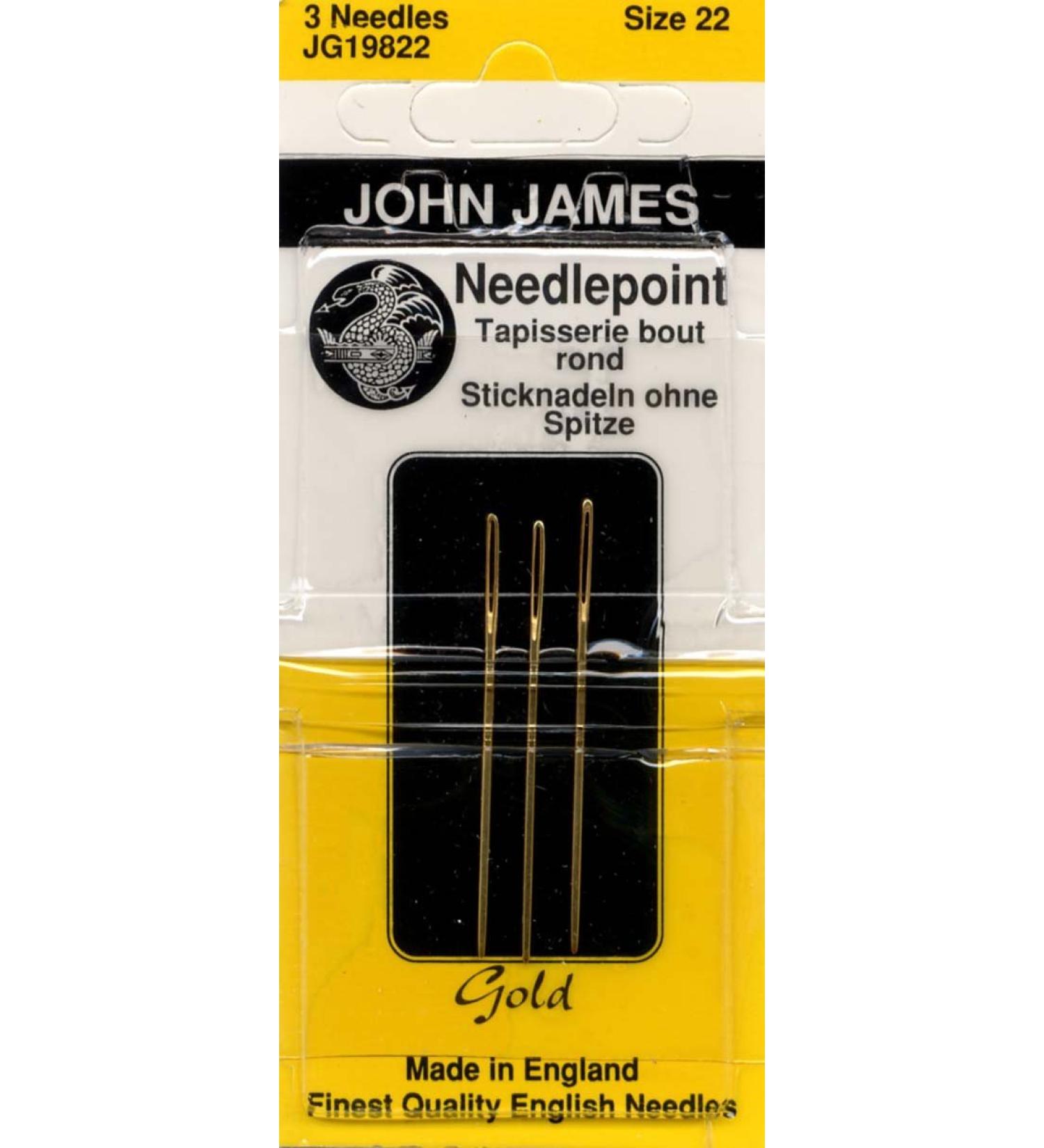 Colonial Needle Gold Tapestry Hand Needles-Size 22 3/Pkg