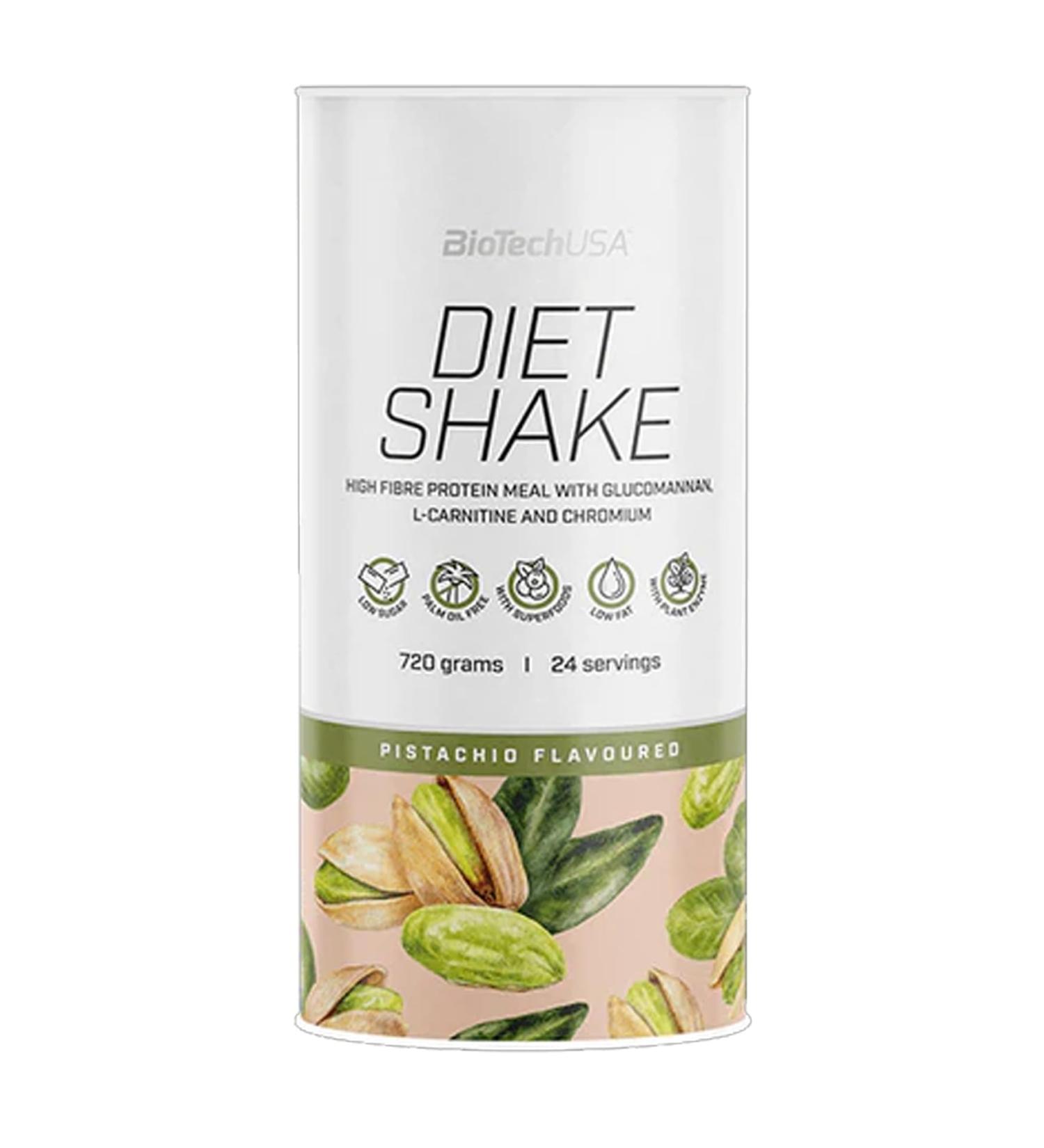 BioTechUSA Diet shake: meal replacement. Pistachio flavour. 720 g format.
