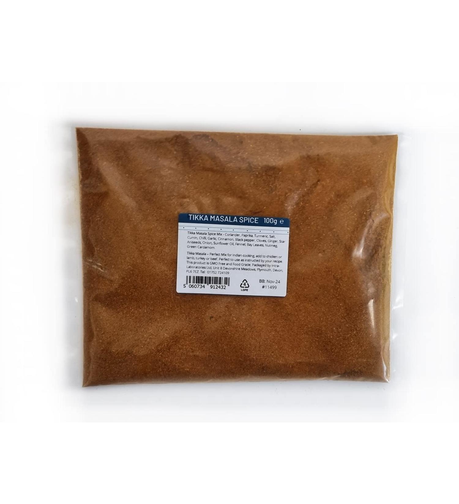 Entirely Ingredients - Tikka Masala 100g - Tandoori Spice Mix Meat Rub Premium quality - Buy Online on GoSupps.com