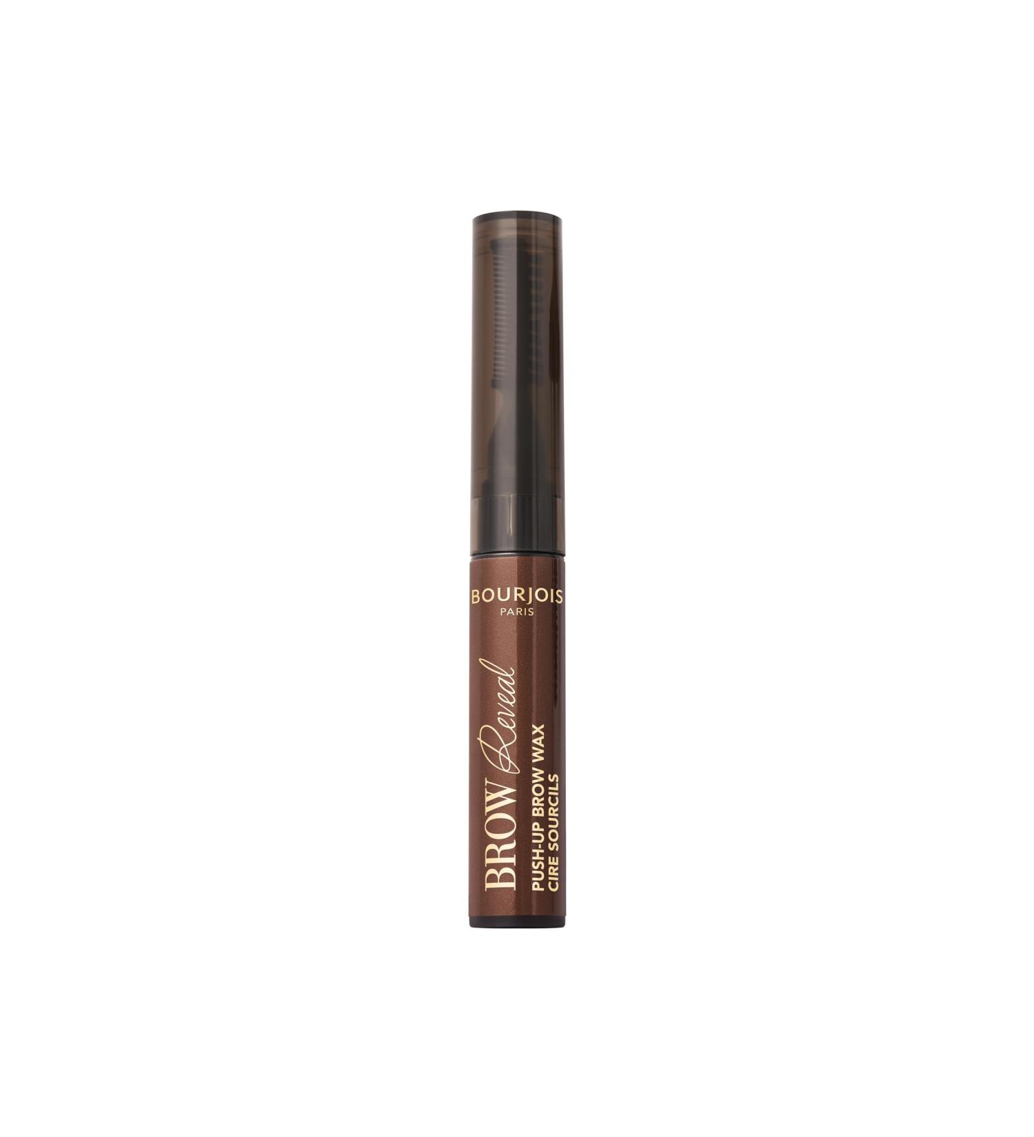 Bourjois Brow Reveal Push-Up Eyebrow Wax 03 Medium Brown Long-lasting for fuller shaped brows Soft texture 3-in-1 lamination applicator 24-hour hold - Buy Online on GoSupps.com