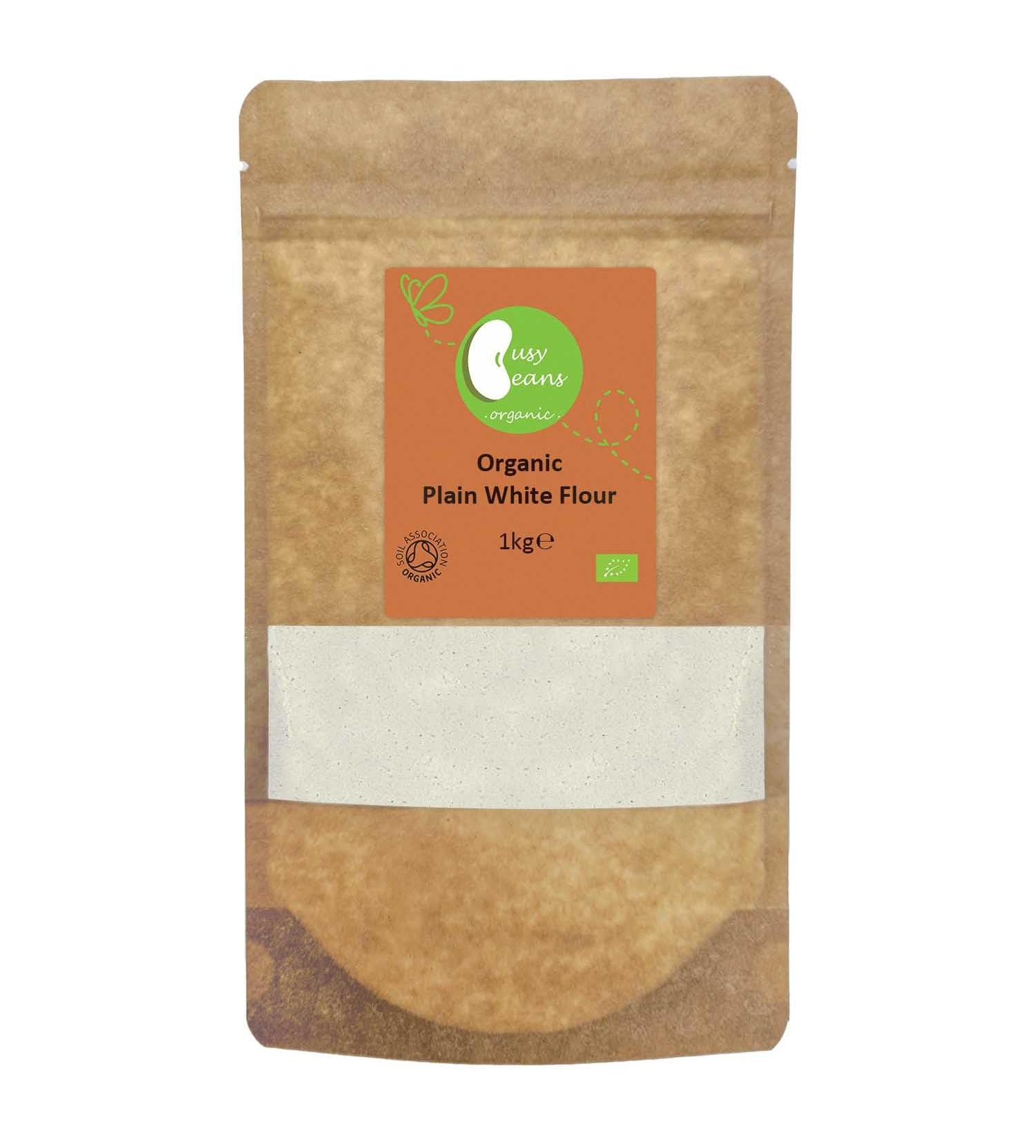 Organic Plain White Flour | Certified Organic | by Busy Beans Organic (1kg) - Buy Online on GoSupps.com
