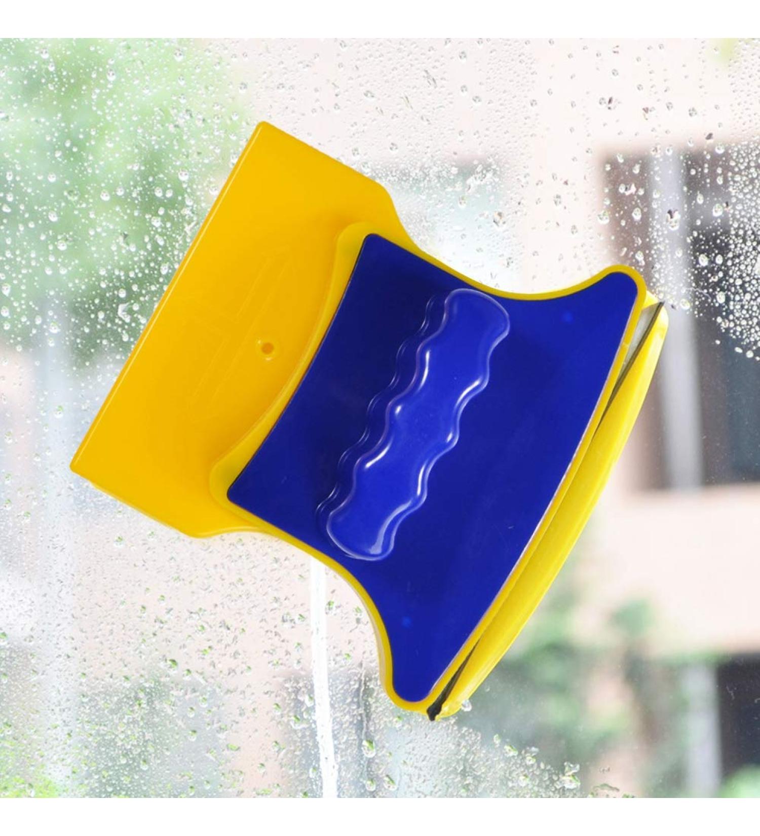 Square Shape DoubleSide Magnetic Glass Cleaner Wiper with 2 Cotton for Window - Buy Online on GoSupps.com