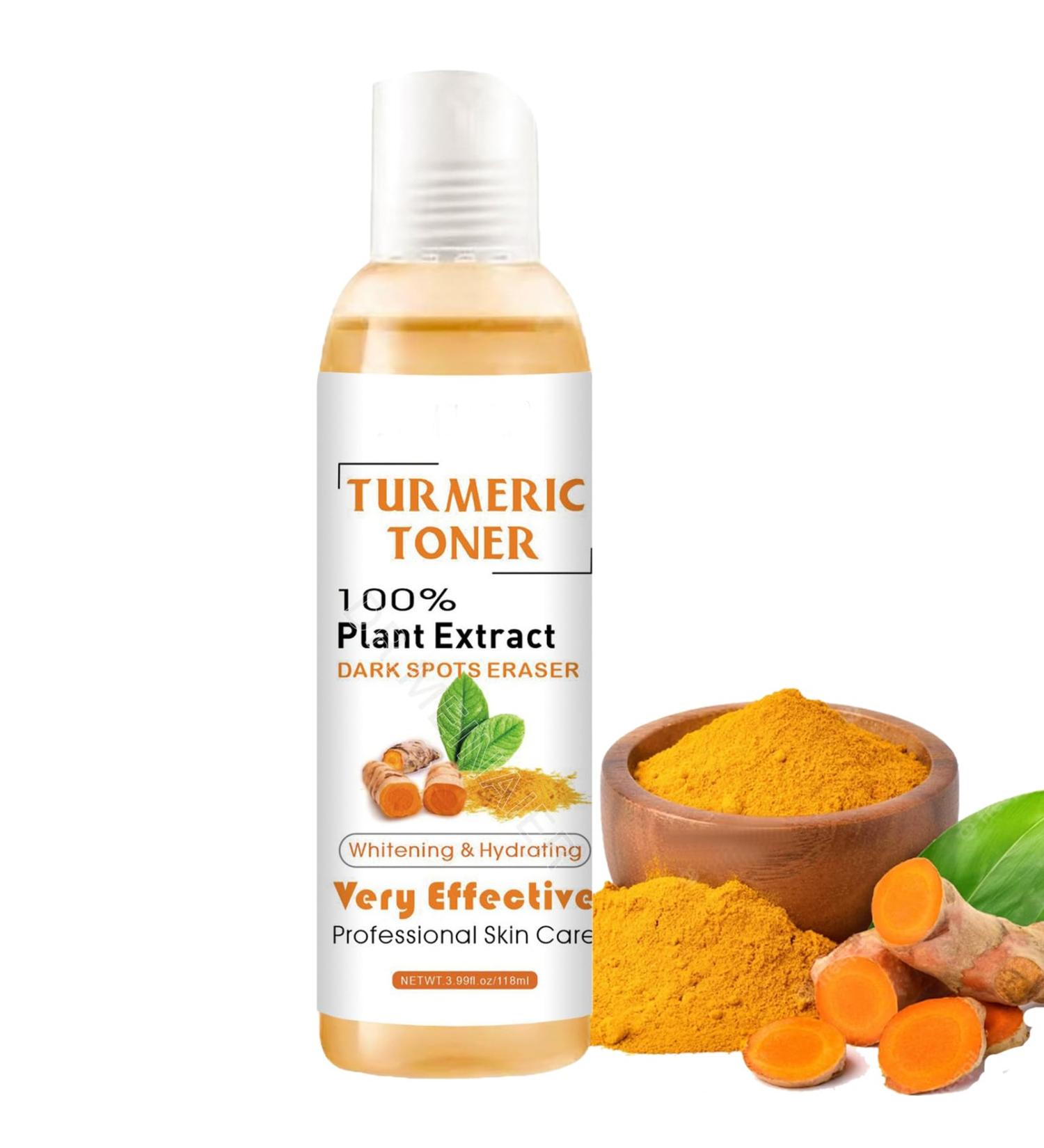 Turmeric Face Toner Dark Spots Skin Toner for Face Turmeric Hydrating Face Toner for Dry Skin Turmeric Oil Toner Serum Reduce Dark Spots & Acne Daily Skincare Toner Moisturiser Day & Night Use-118ml - Buy Online on GoSupps.com