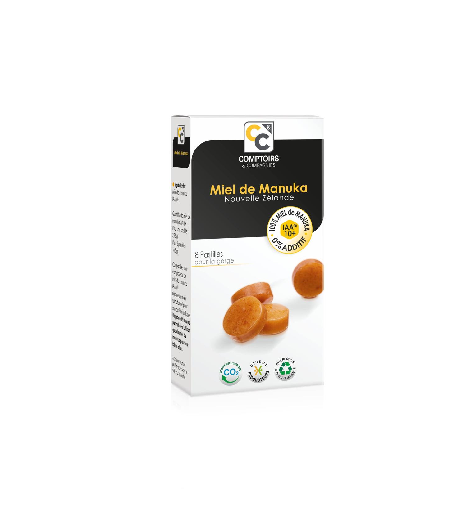 COMPTOIRS ET COMPAGNIES - IAA10+ 100% Manuka Honey Lozenges - box of 20g or 8 lozenges - Buy Online on GoSupps.com