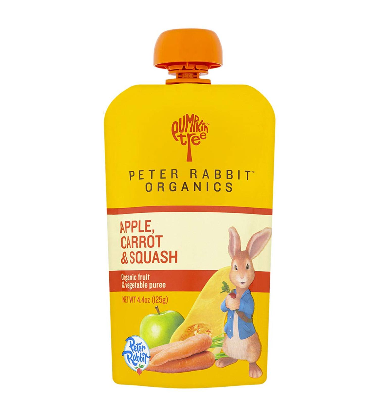 Peter Rabbit Organics Apple Carrot Squash Puree 4.4oz Pouches - Pack of 10 - Buy Online on GoSupps.com