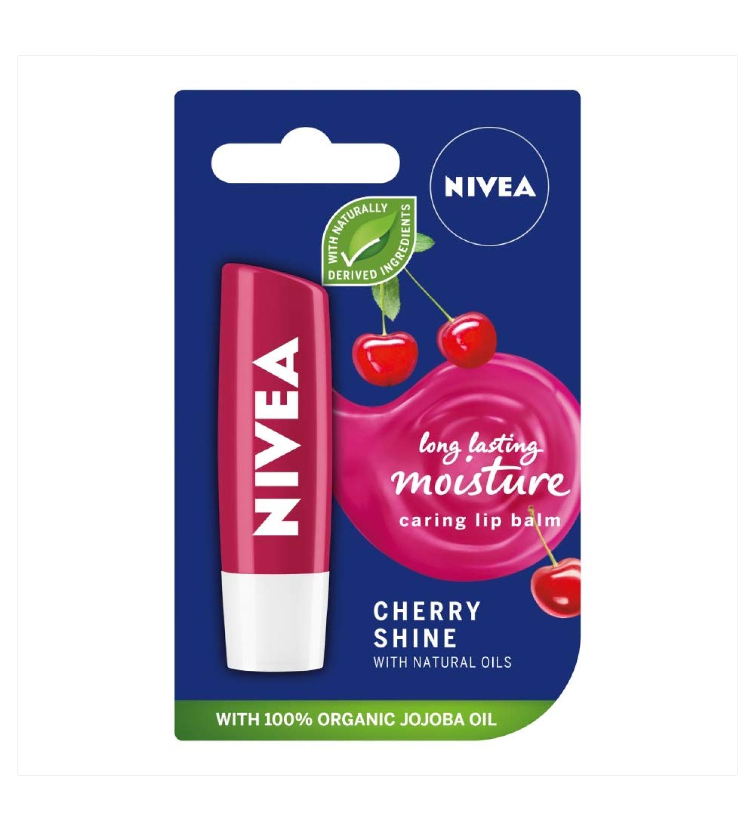 Nivea Cherry Shine Nourishing Lip Balm 5 ml Cherry 5 ml (1 pack)