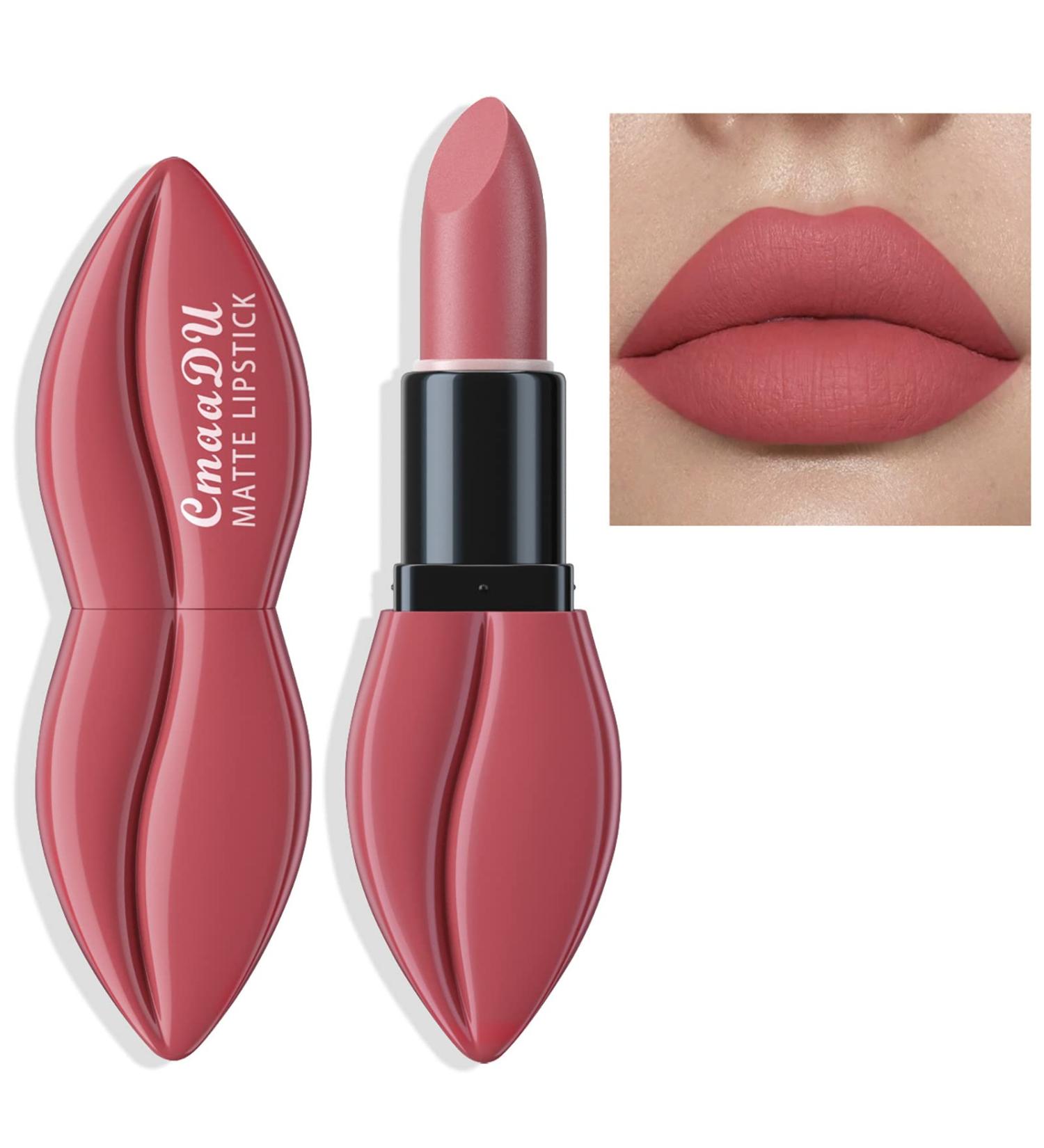 Easilydays Dark Colors Matte Lipstick Set - Long-Lasting & Moisturizing Nude Lipstick for Women - High Pigmented & Waterproof Lip Gloss in Red, Pink, Coral (07) - Buy Online on GoSupps.com