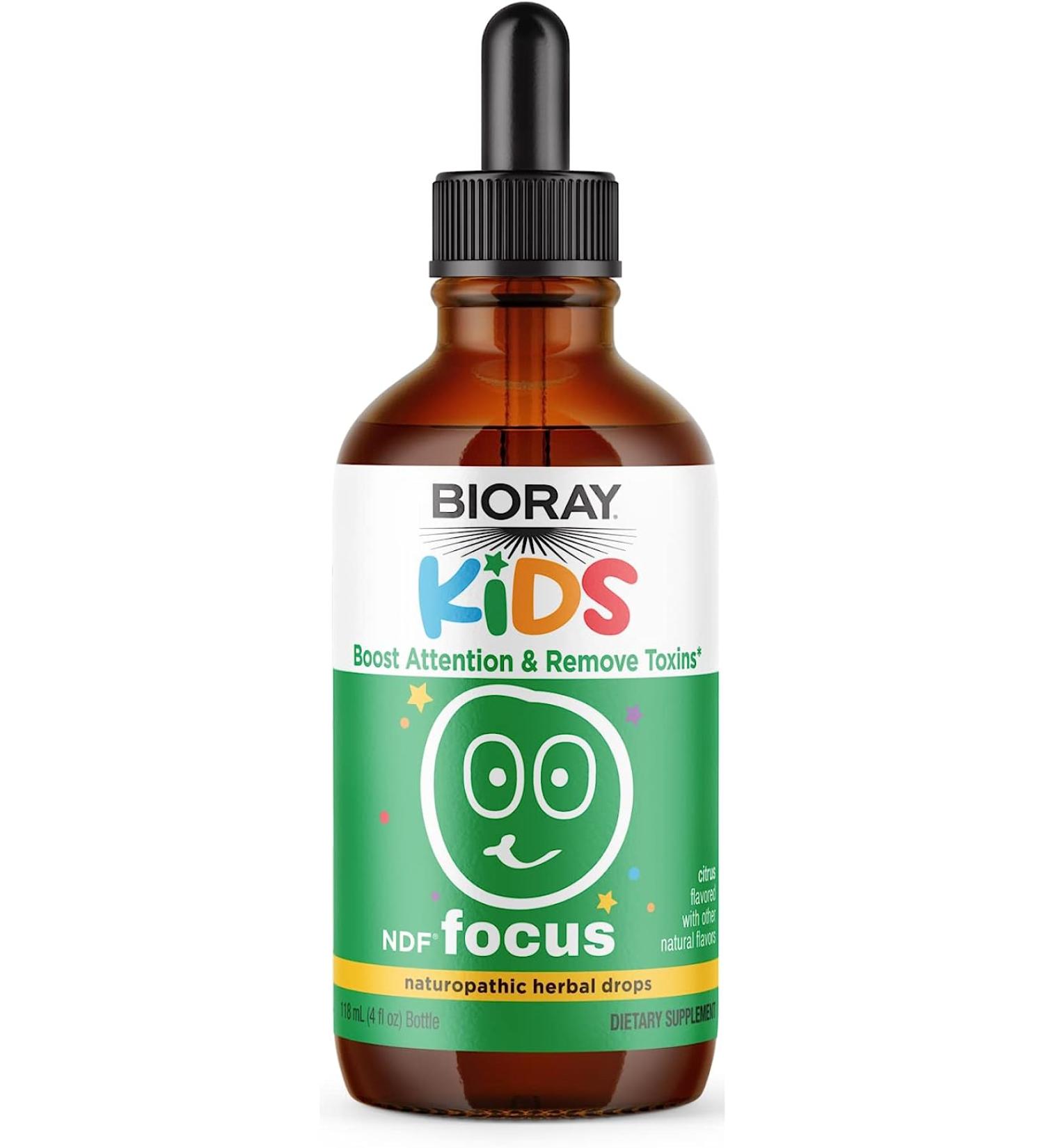 Bioray Kids NDF Focus Citrus 4 fl oz - Natural Focus Support for Children - Buy Online on GoSupps.com