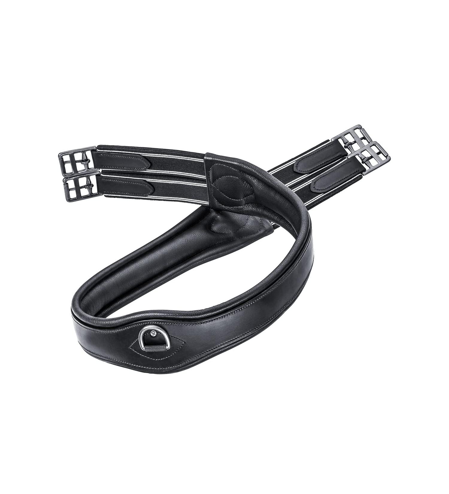 Buy SUNRIDE Soho Anatomical Leather Saddle Girth 130 cm - D-Ring for Auxiliary Reins - Black | International Shipping Available - Buy Online on GoSupps.com