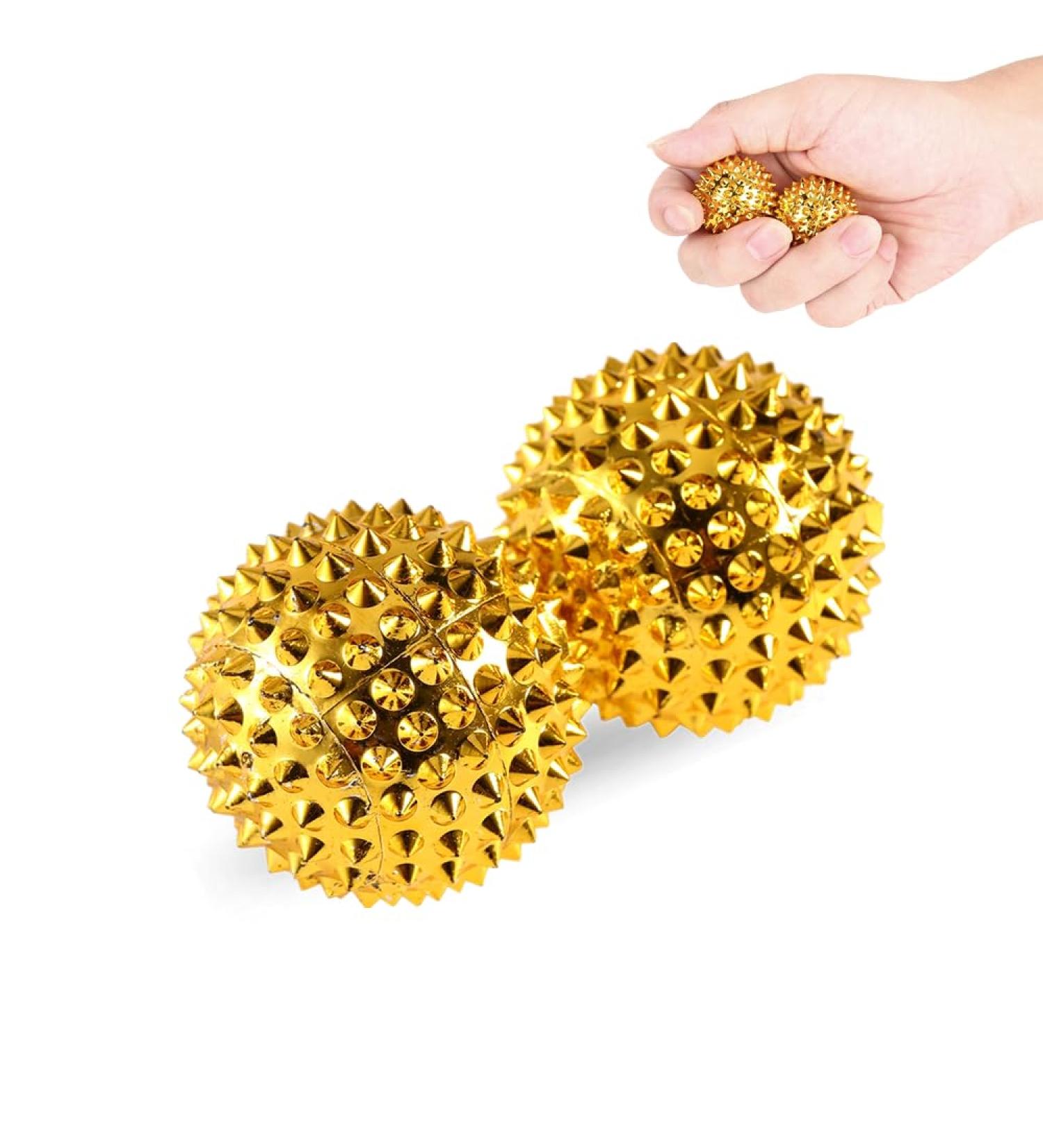 1 Pair Massage Handballs - Acupressure Massage Balls for Hand Pain Relief & Relaxation | International Shipping - Buy Online on GoSupps.com