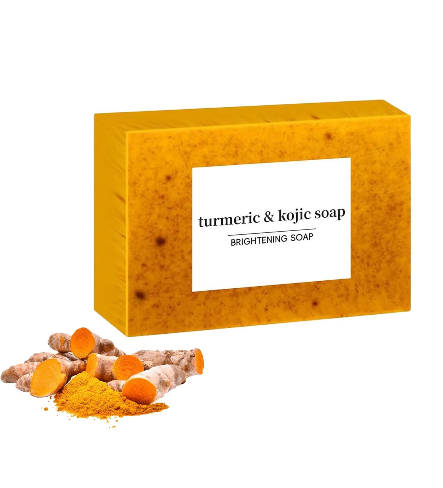 Lemon Turmeric & Kojic Acid Soap turmeric face soap Kojic Acid Soap Lemon Turmeric Kojic Acid Soap Keeps Skin Moist Reduces Uneven Skin Tone (1pc) - Buy Online on GoSupps.com