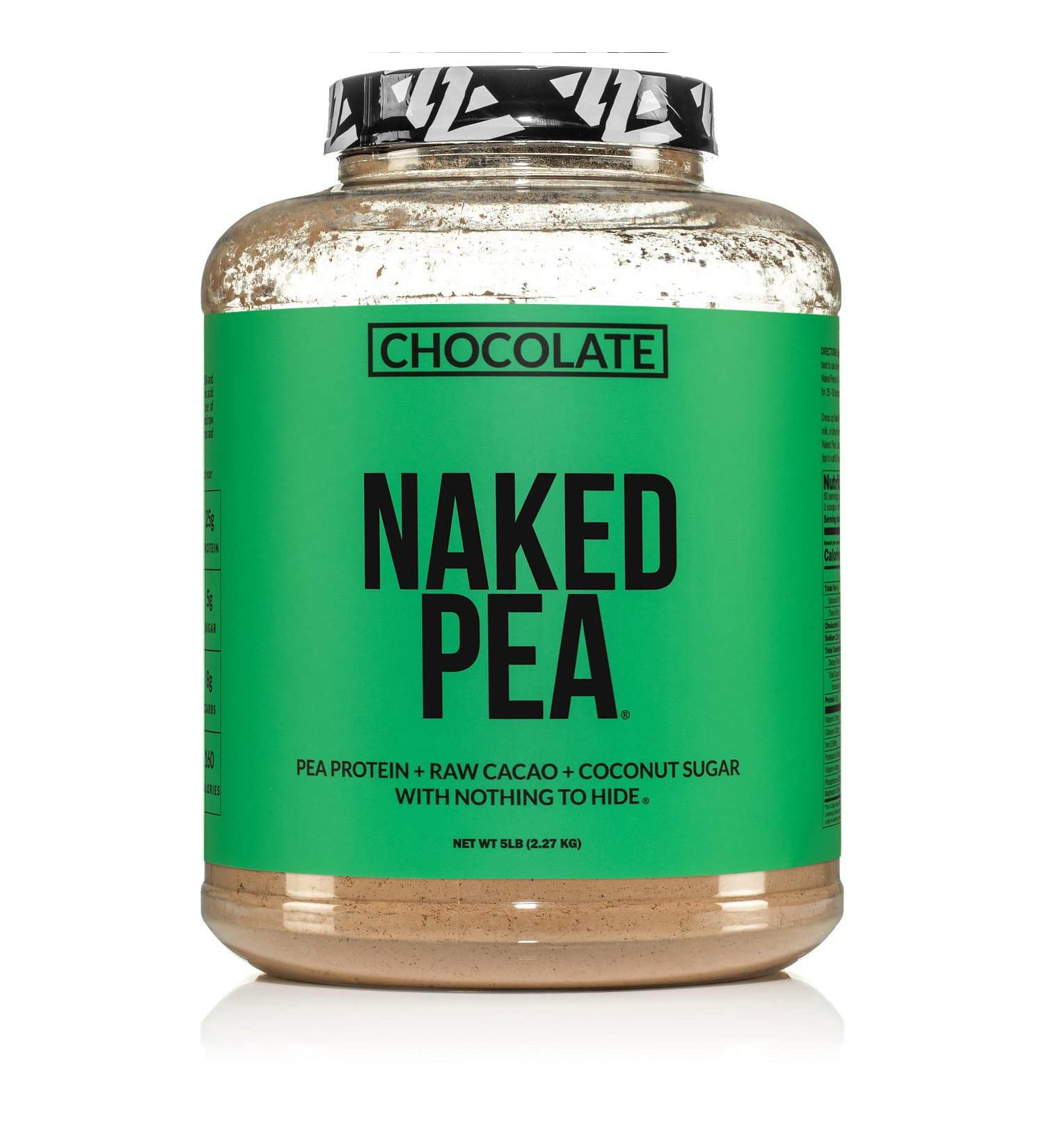 Naked Pea Protein Isolate - North American Farms - 5lb Bulk Plant Based Chocolate Protein - Vegetarian & Vegan - Non-GMO, Gluten/Lactose/Soy Free - Buy Online on GoSupps.com