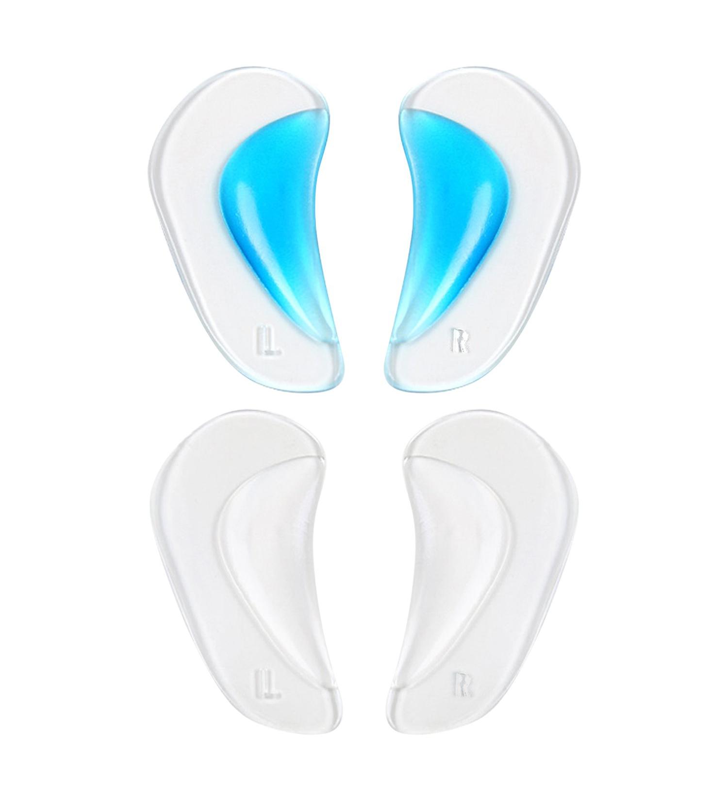 Newkeen Silicone Gel Flat Foot Arch Support Insoles - 2 Pairs for Flat Feet Correction | Comfortable Midfoot Pads (Transparent + Blue) - International Shipping Available - Buy Online on GoSupps.com