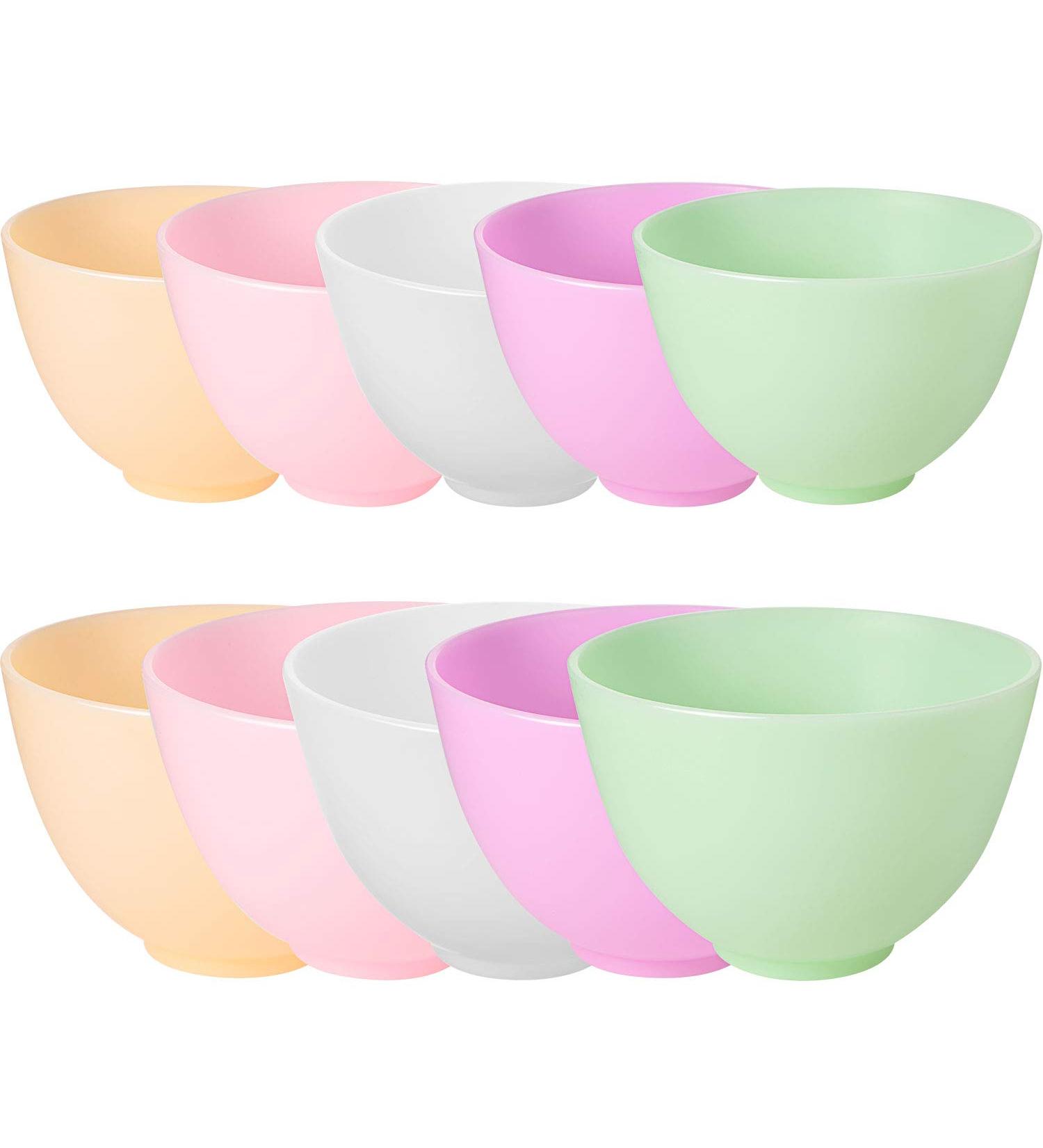 10-Piece Silicone Facial Mask Mixing Bowl Set for Home Use - Mud Mask, DIY Face Masks, Skincare Products - Medium and Small Sizes - Buy Online on GoSupps.com