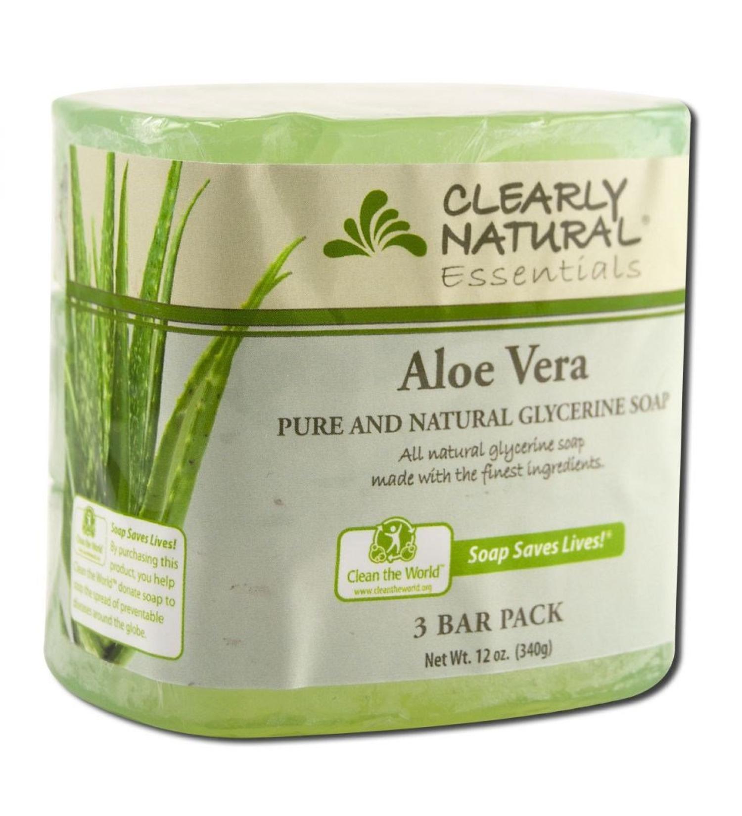 Clearly Natural Glycerine Soap Aloe Vera - 3 Bars