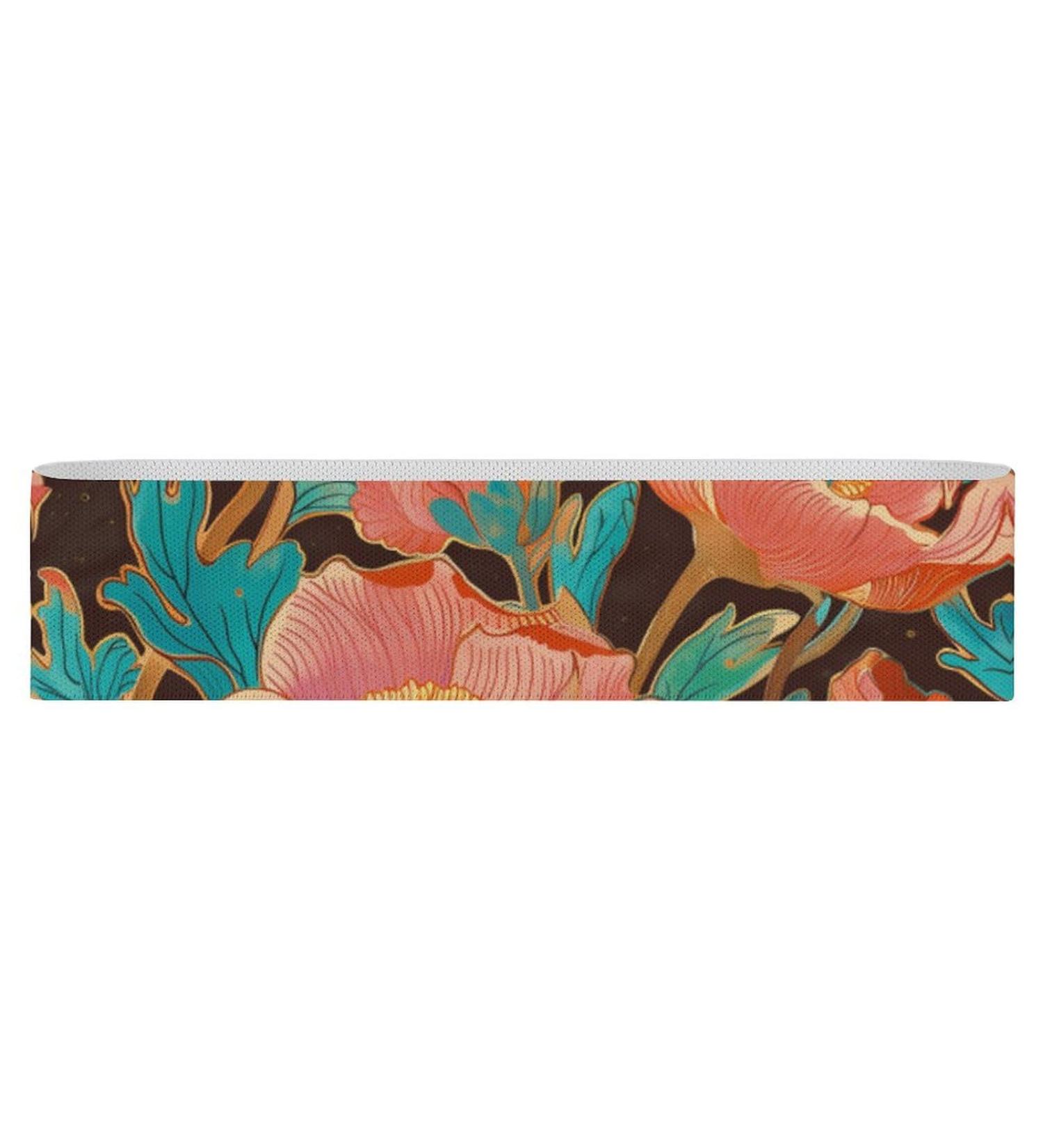 Shop Flower Printed Resistance Bands | Elastic & Fabric Exercise Bands for Fitness | International Shipping Available - Buy Online on GoSupps.com