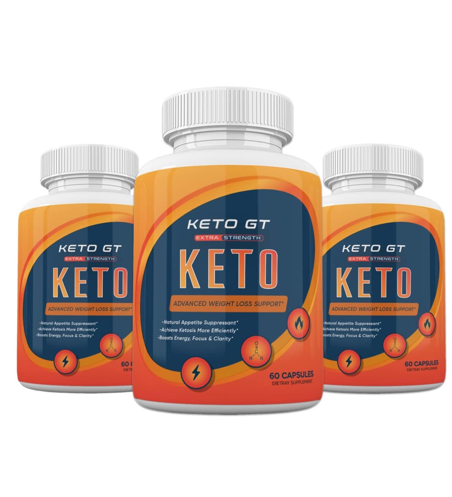 (3 Pack) Official Keto GT Advanced Weight Loss Formula - 180 Capsules | 3 Months Supply - Buy Online on GoSupps.com