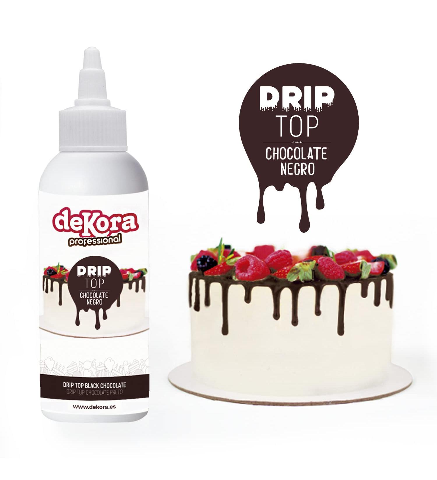 Dekora - Top Drip Dark Chocolate | Chocolate Cake Decoration with Drop Effect - 180 g - Buy Online on GoSupps.com