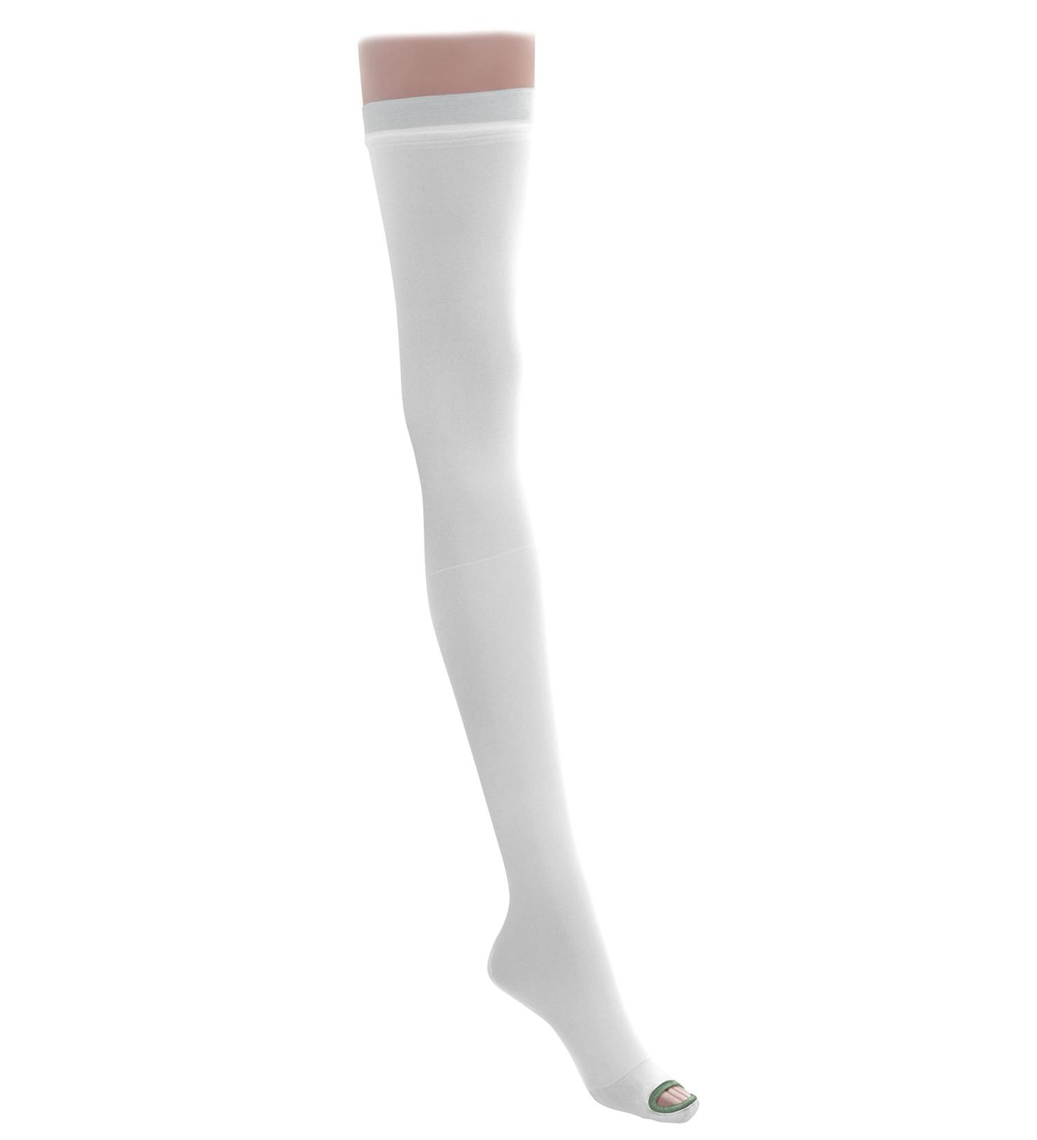 Medline Thigh-High Anti-Embolism Stockings 15 mmHg to 18 mmHg Size Extra-Large Regular Box of 6 Pairs