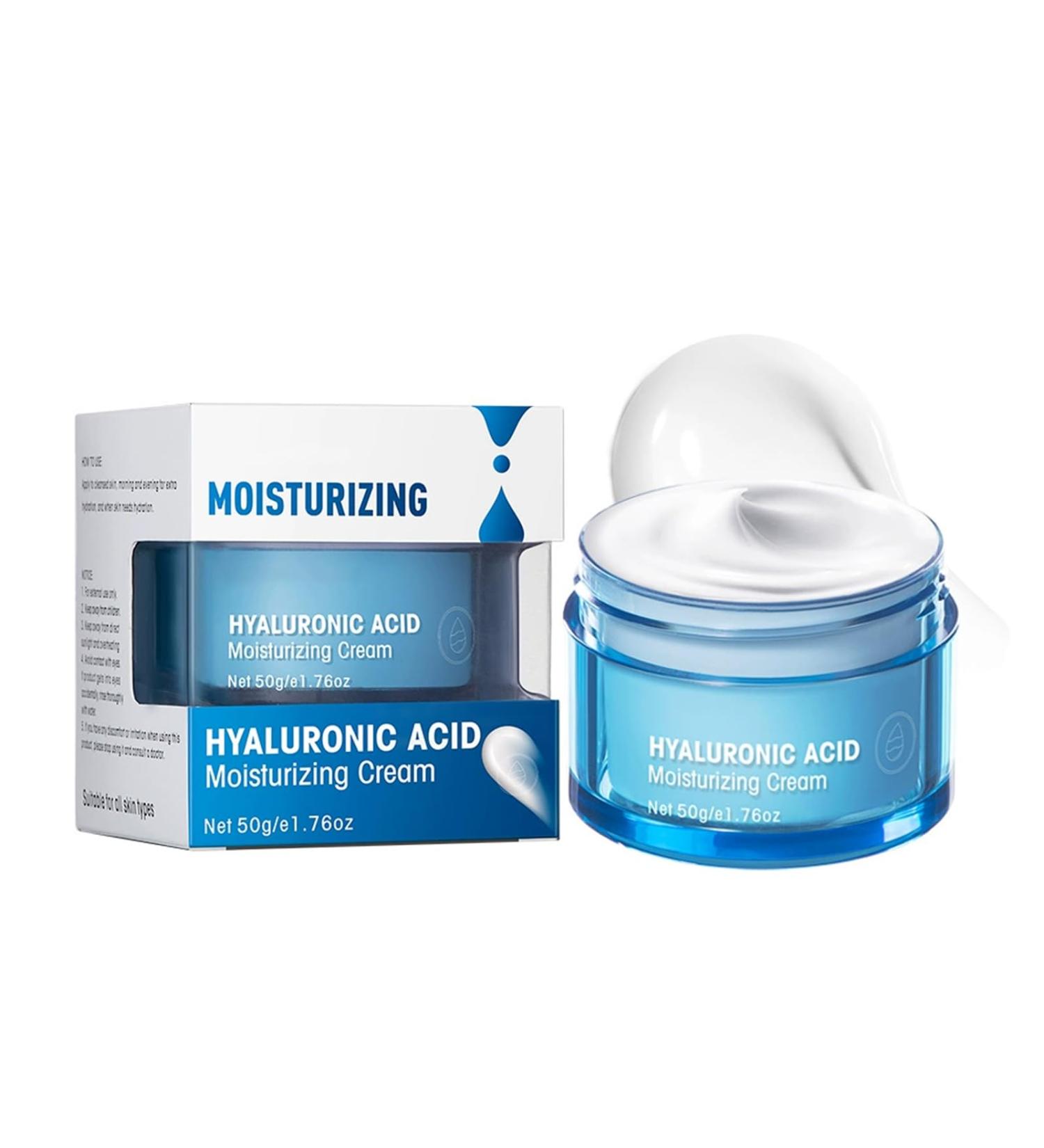 Shantou Ouhoe Moisturizing Hyaluronic Acid Gel Cream deep hydration caring and soothing for radiant skin light nongreasy suitable for daily use provides freshness and resilience - Buy Online on GoSupps.com