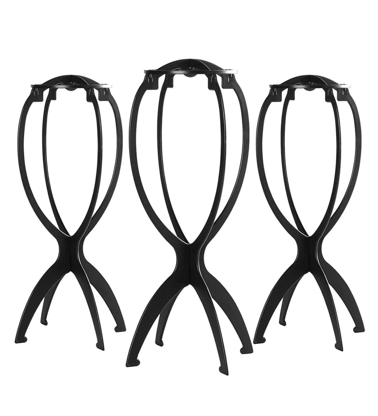 Dreamlover Wig Stand 14.2 Inch, Black - 3 Pack for Multiple Wigs - Buy Online on GoSupps.com