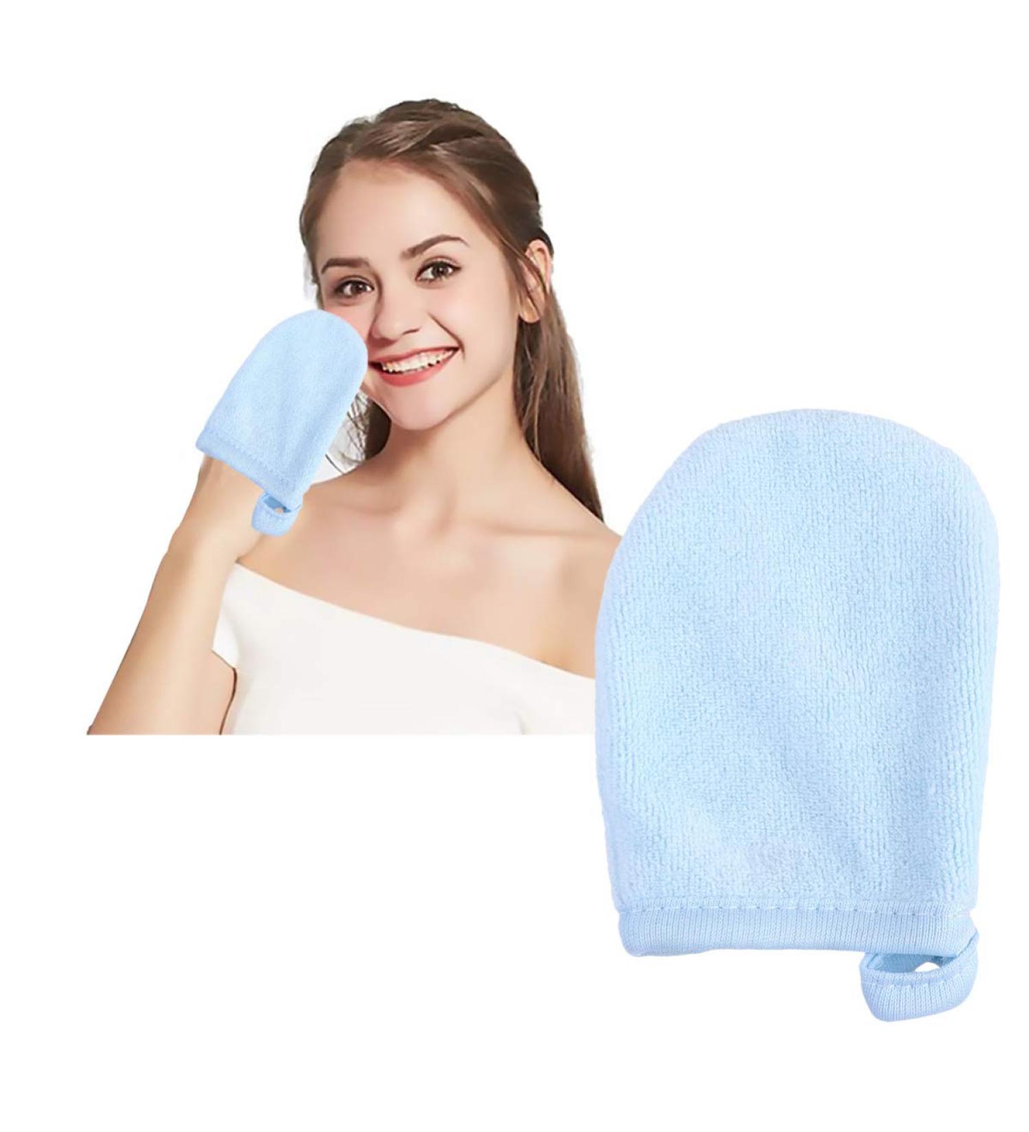 Beaupretty Blue Microfiber Cleaning Pads & Gloves - Reusable Facial Cloths for Makeup Removal & Skin Care - Buy Online on GoSupps.com