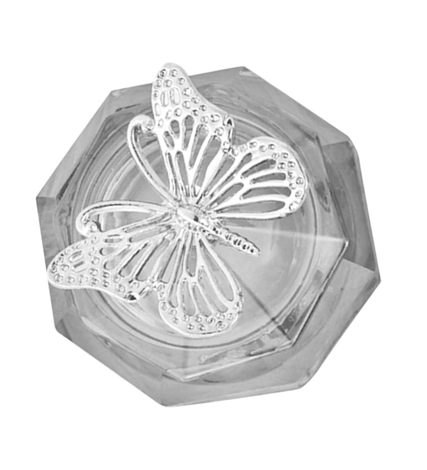 Beavorty Crystal Glass Nail Liquid Holder Dappen Dish Nail Liquid Manicure Nail Dish Manicure Cup Nail Dish Cups Dappen Dish for Acrylic Nails Nail Cups Saucer Cup Zinc Alloy With Cover - Buy Online on GoSupps.com