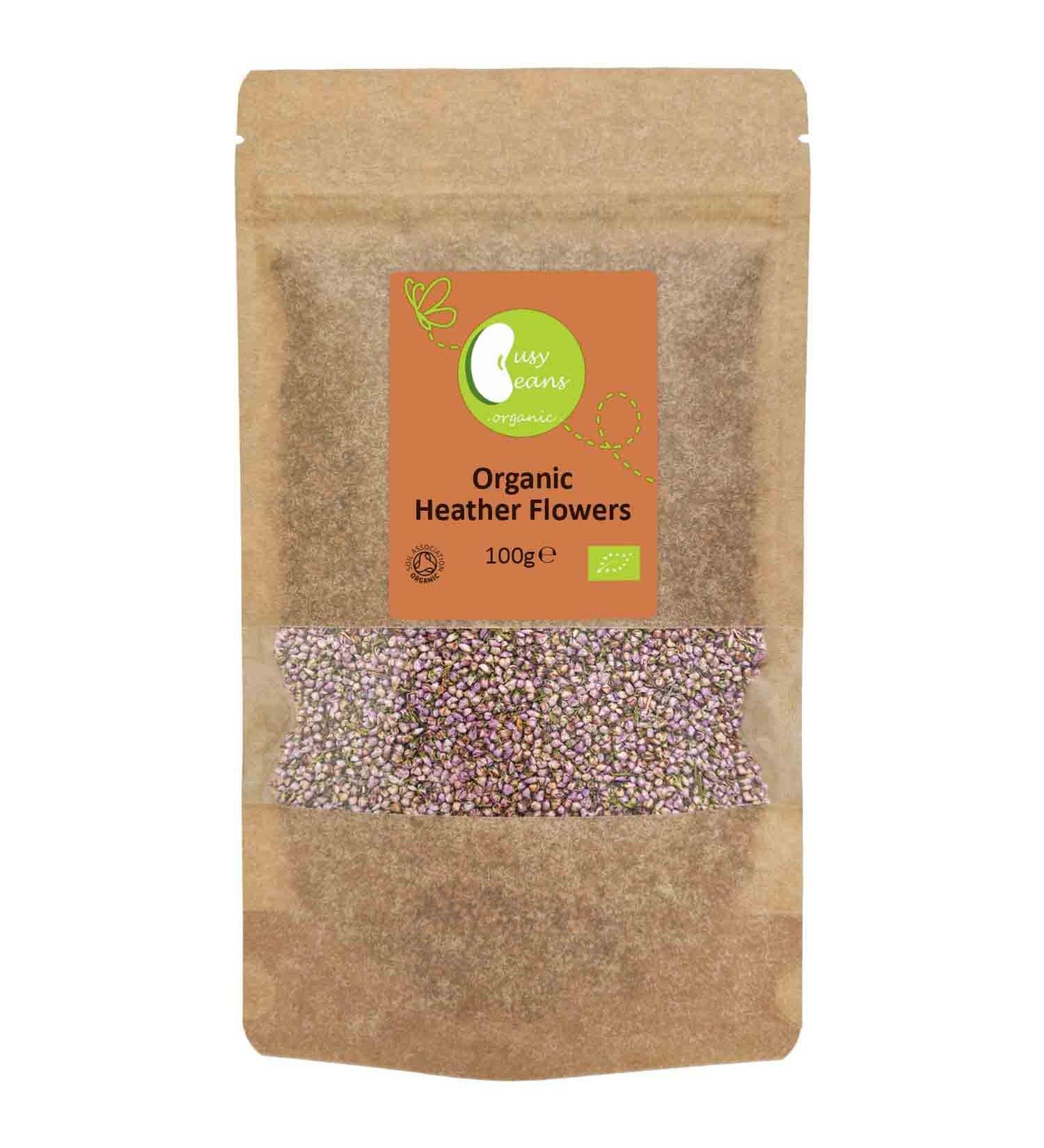 Organic Heather Flowers - Certified Organic - by Busy Beans Organic (100g) - Buy Online on GoSupps.com