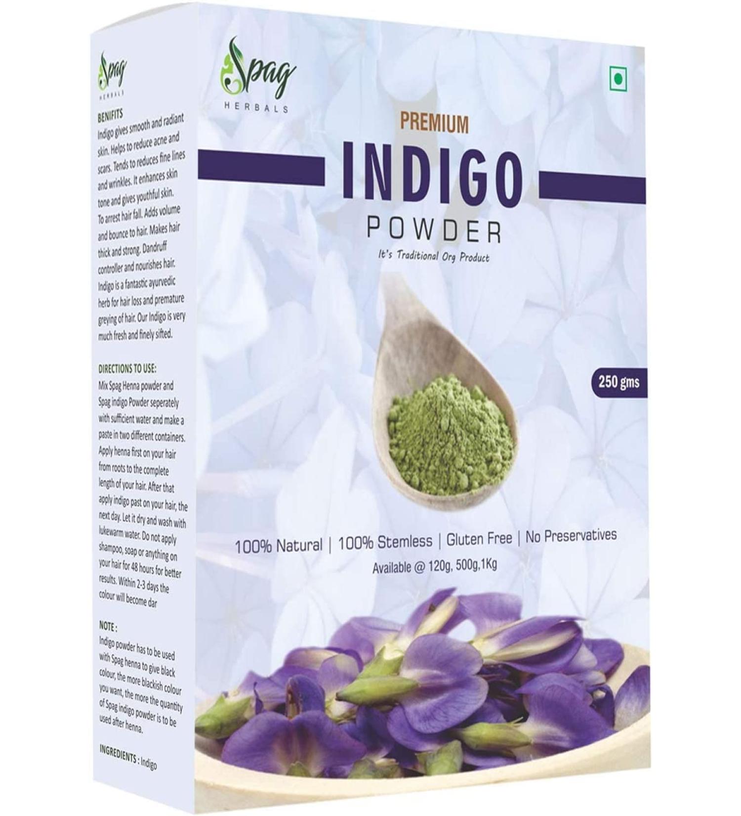 ORGANIZE Spag Herbals Premium Organic Indigo Powder 120g - Buy Online on GoSupps.com