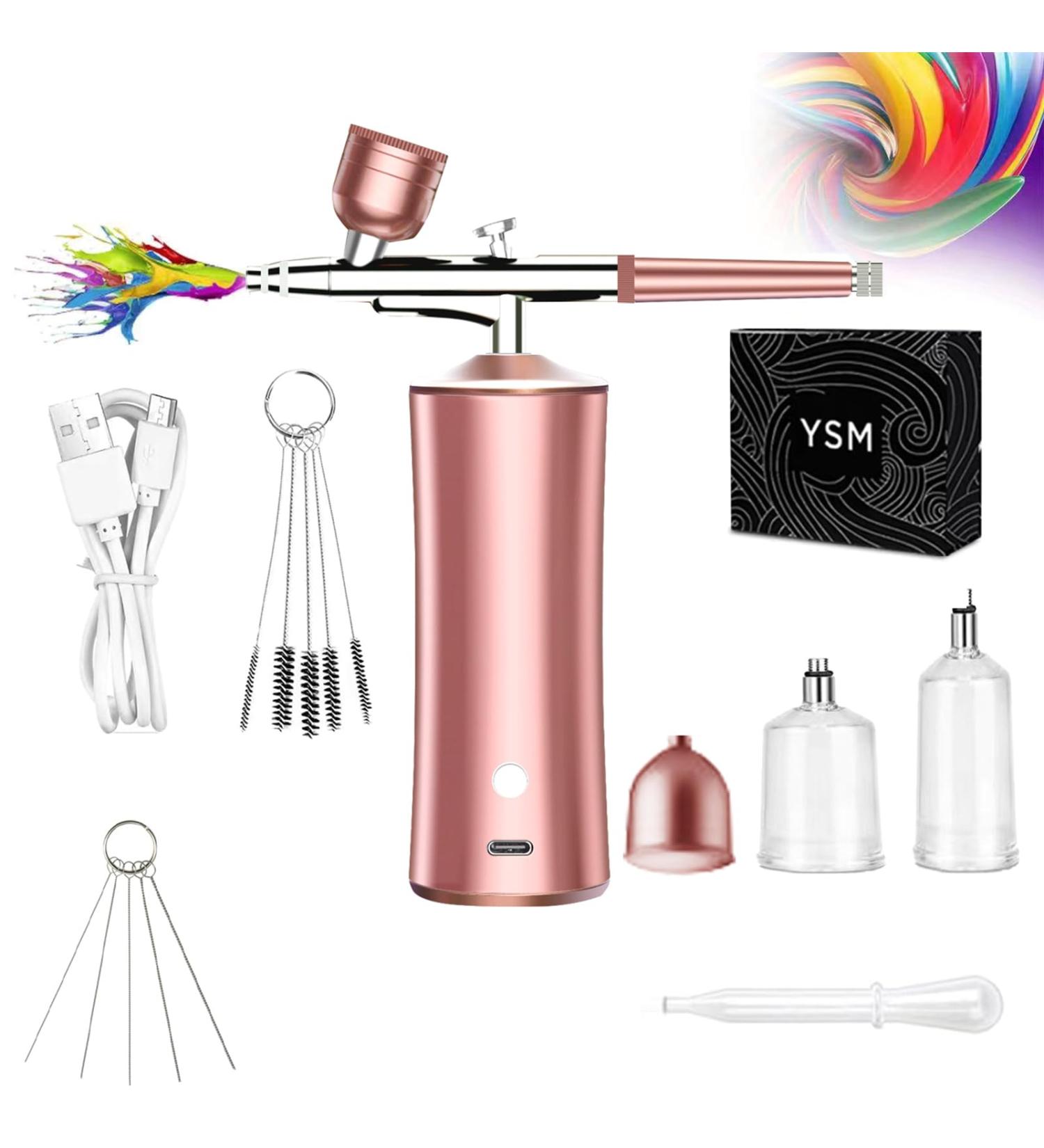 Wireless Set with Compressor Handheld Kit Auto Handheld Air Brush Guns Sets with 0.3mm Nozzle Portable Pink - Buy Online on GoSupps.com