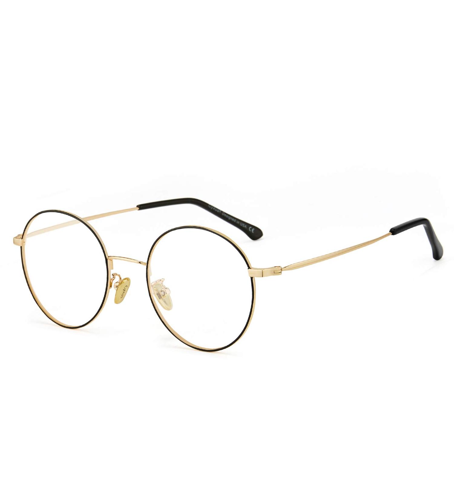 Cyxus Blue Light Filter Glasses - Round Vintage Retro Style for PC TV & Tablet - Unisex 01-4 Black - Buy Online on GoSupps.com