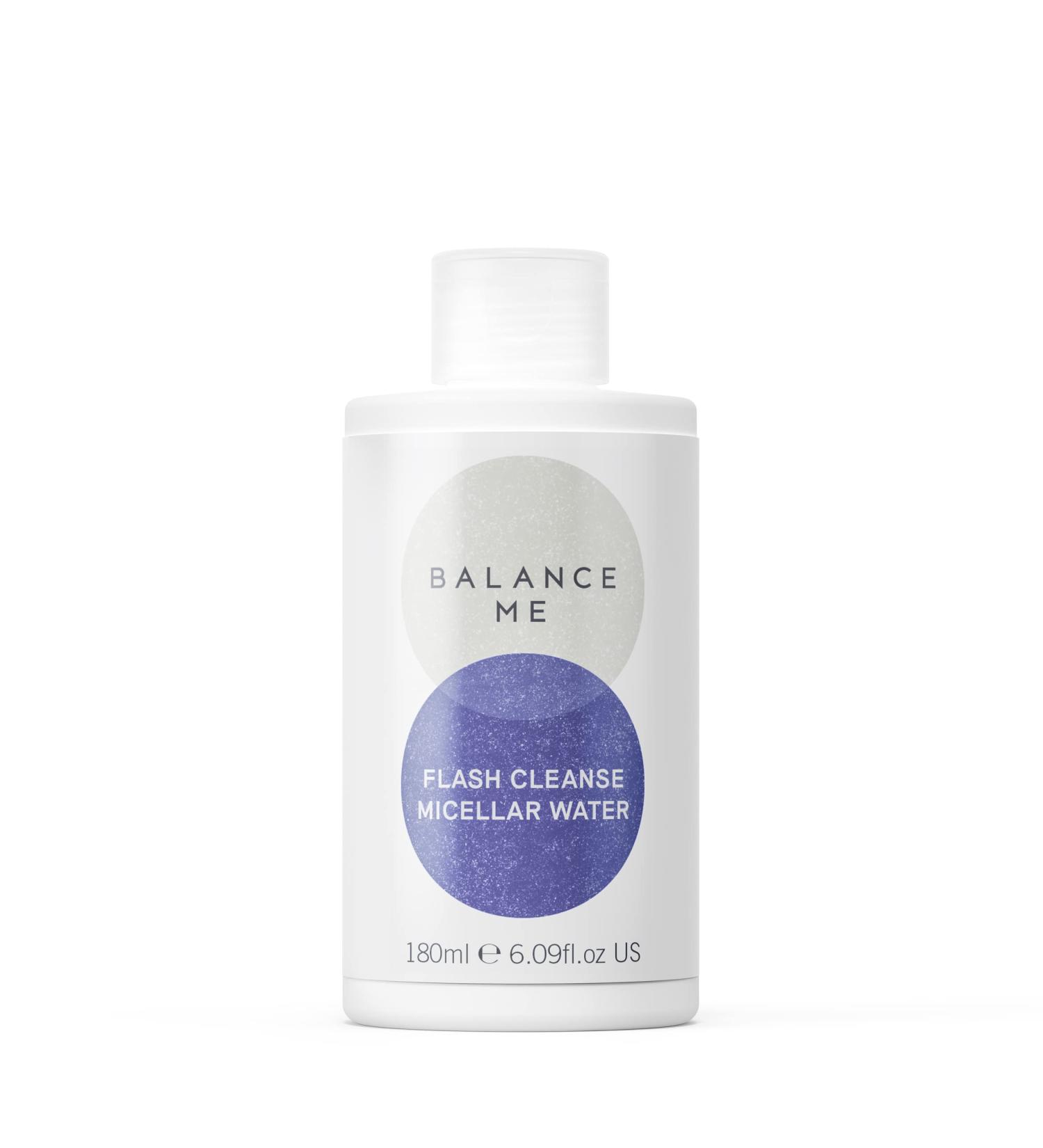 Balance Me Flash Cleanse Micellar Water - Vegan Facial Cleanser 180ml | Made in UK - Buy Online on GoSupps.com