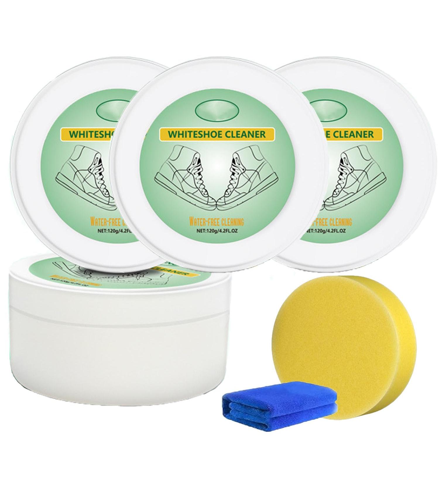 Multi-Functional Cleaning and Stain Removal Cream 2024 New White Shoe Cleaner Water-Free Cleaning Cream with Sponge (3PCS) - Buy Online on GoSupps.com