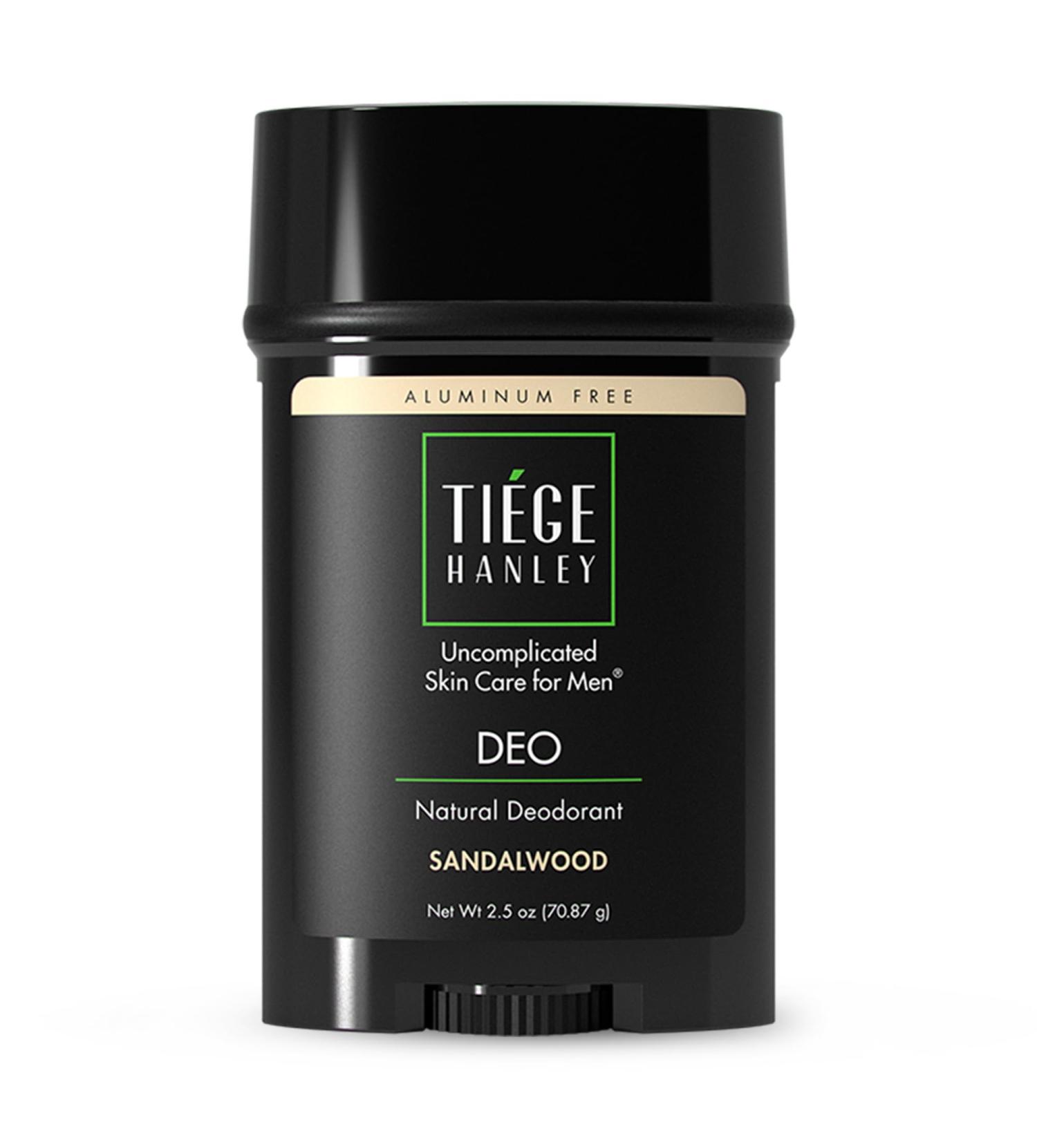 Tiege Hanley Natural Aluminum-Free Deodorant for Men - Sandalwood Scent 1-Pack - Mens Deodorant for All Skin Types Including Sensitive Skin - Paraben-Free & Talc-Free Men's Deodorant Sandalwood 2.5 Fl Oz (Pack of 1) - Buy Online on GoSupps.com