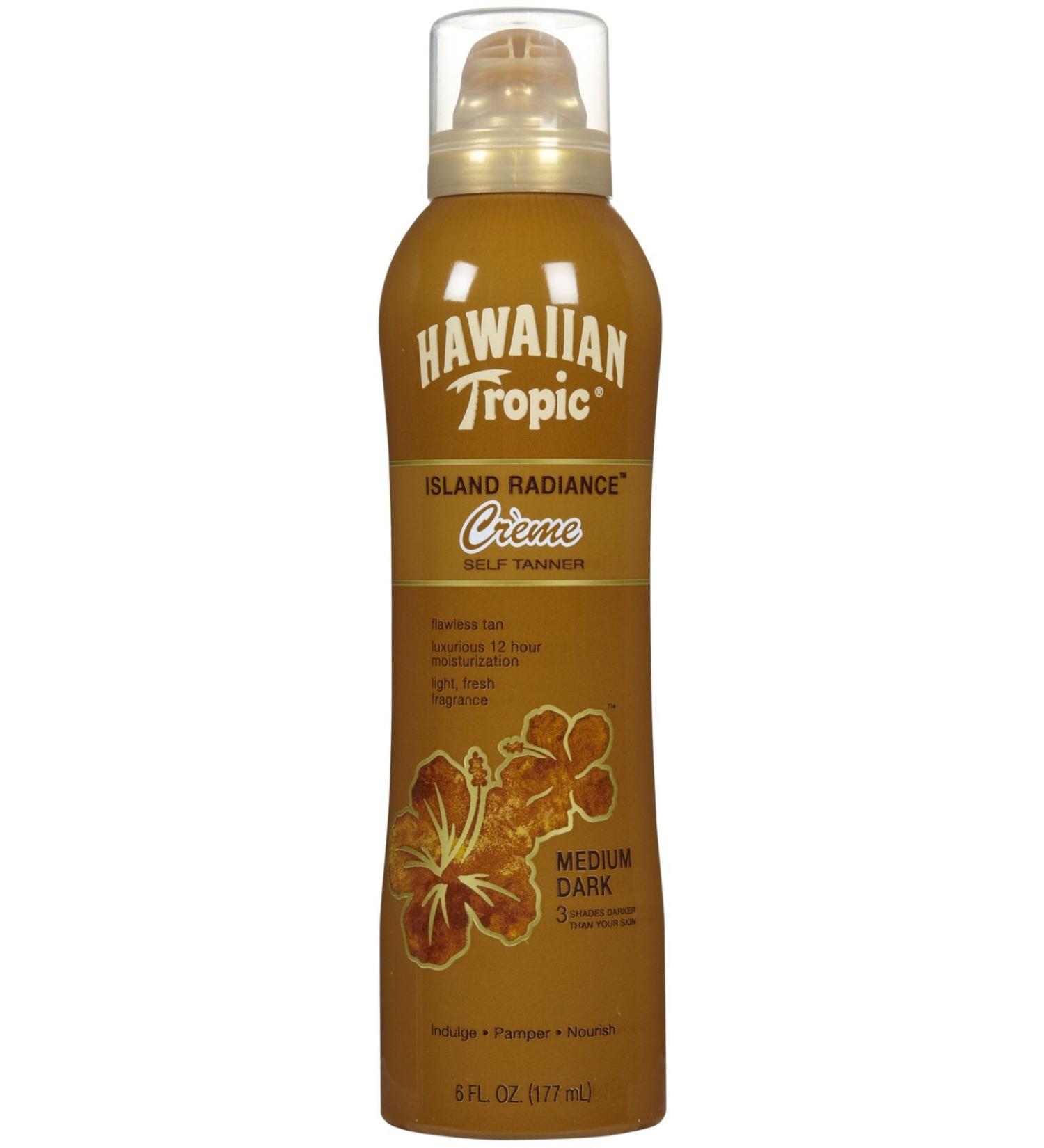 Hawaiian Tropic Island Radiance Self-Tanning Creme Lotion  Medium Dark  6 Ounce