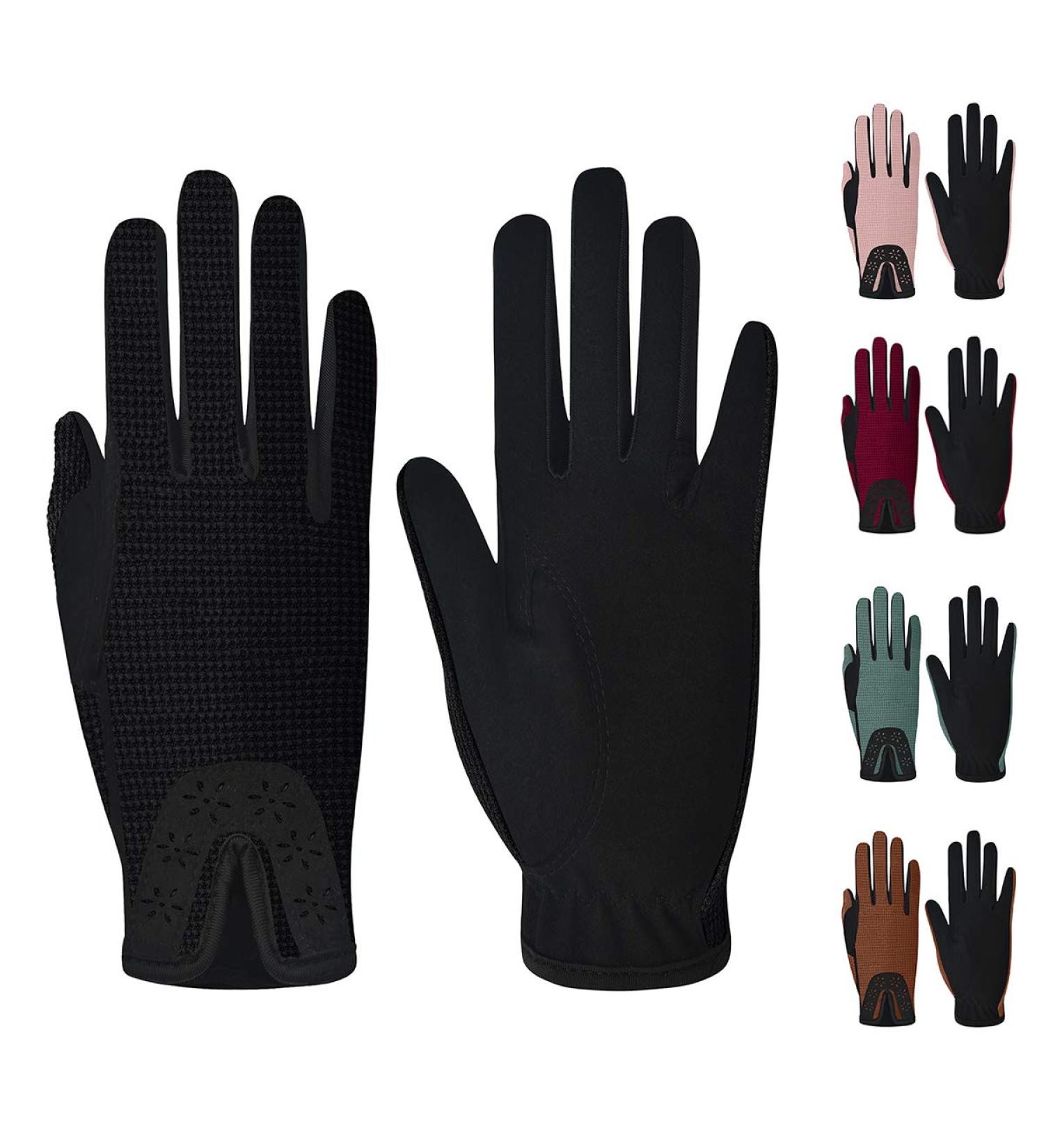 ChinFun Kid's Horse Riding Gloves Black L (Age 10-12) | Anti-Slip Equestrian Mittens for Boys & Girls | Ideal for Horseback Riding, Cycling, Running & Outdoor Activities - Buy Online on GoSupps.com