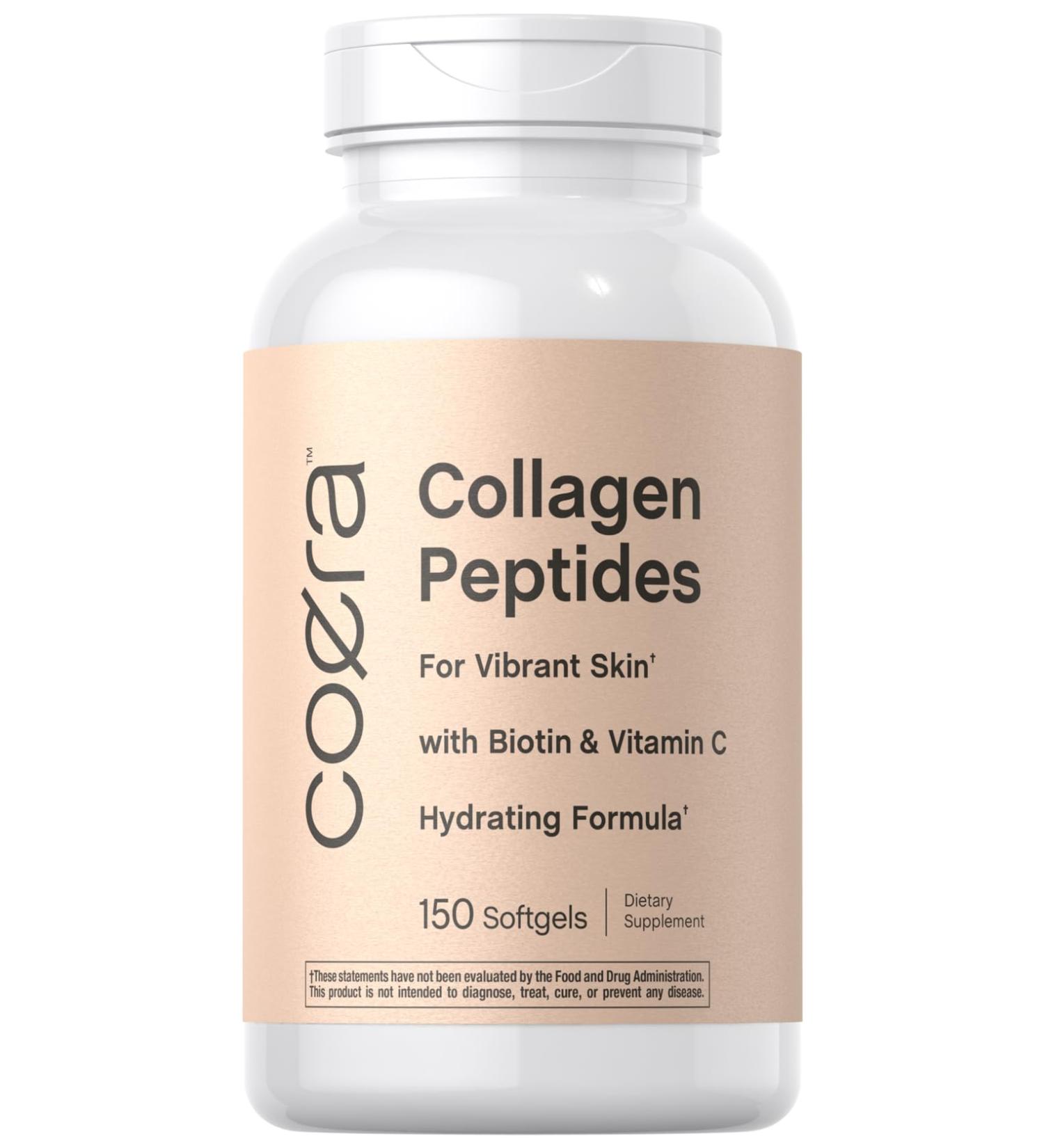 Horb ach Collagen Peptide Pills | 150 Softgel Capsules | for Vibrant Skin | Biotin & Vitamin C | Grass Fed Non-GMO Gluten Free Supplement | Coera - Buy Online on GoSupps.com