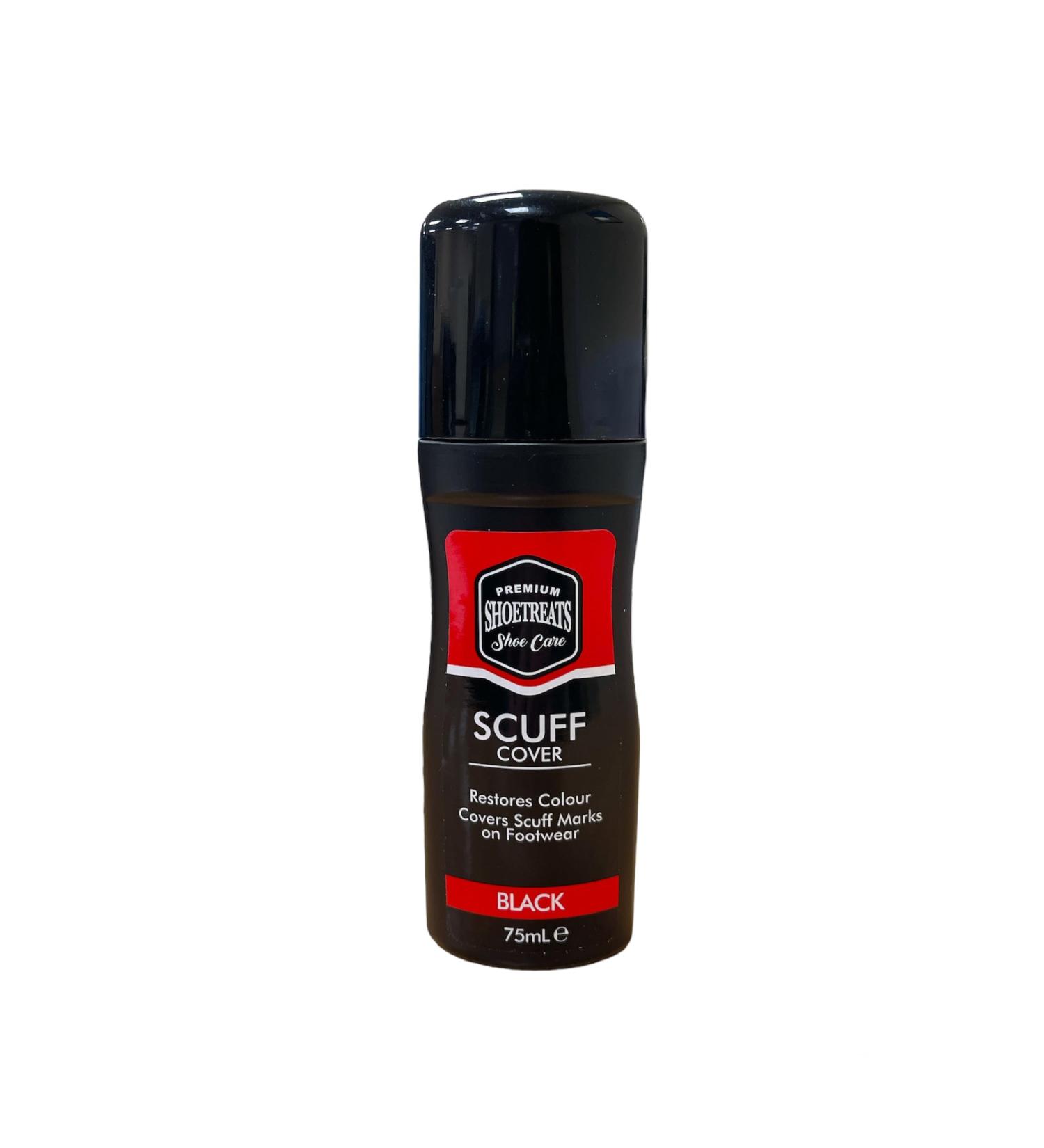 County Sales Shoetreats Shoe Care Scuff Cover - Black - 75ml - Instant Shine Liquid Shoe Boot - For Smooth Leather - Work Casual and Dress Shoes - Buy Online on GoSupps.com