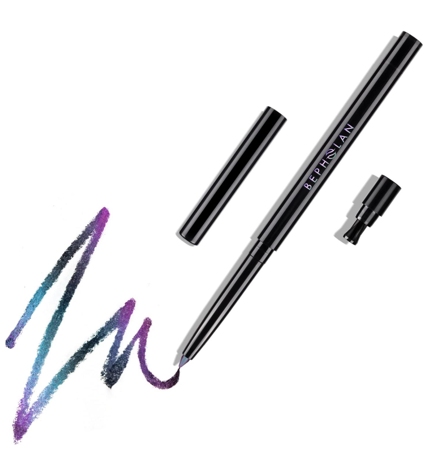 BEPHOLAN Purple Metallic Eyeliner Pencil | Long-Lasting 24h Waterproof Eyeliner Pen | Blue Purple Shifting Colors Glitter | Colored Eyeliner for All-Day Wear - Buy Online on GoSupps.com