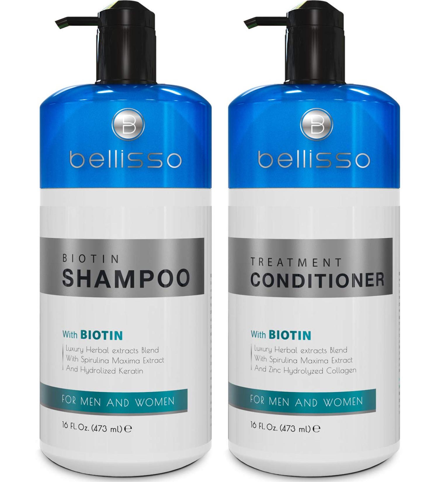 Biotin Hair Growth Shampoo and Conditioner Set - Regrowth Treatment for Thinning Hair - For Dry, Oily, Color Treated Hair - 2 Piece Set - Buy Online on GoSupps.com