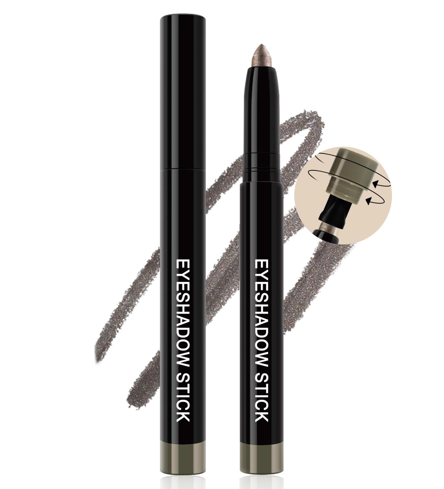 Glitter Cream Eyeshadow Stick Waterproof High Pigmented Shimmer Eyeliner Pencil Eye Shadow Pen Smudge-Proof & Long Lasting Crayon Eyeshadow Built-in Sharpener Eye Brightener Makeup Gift for Women-06# - Buy Online on GoSupps.com