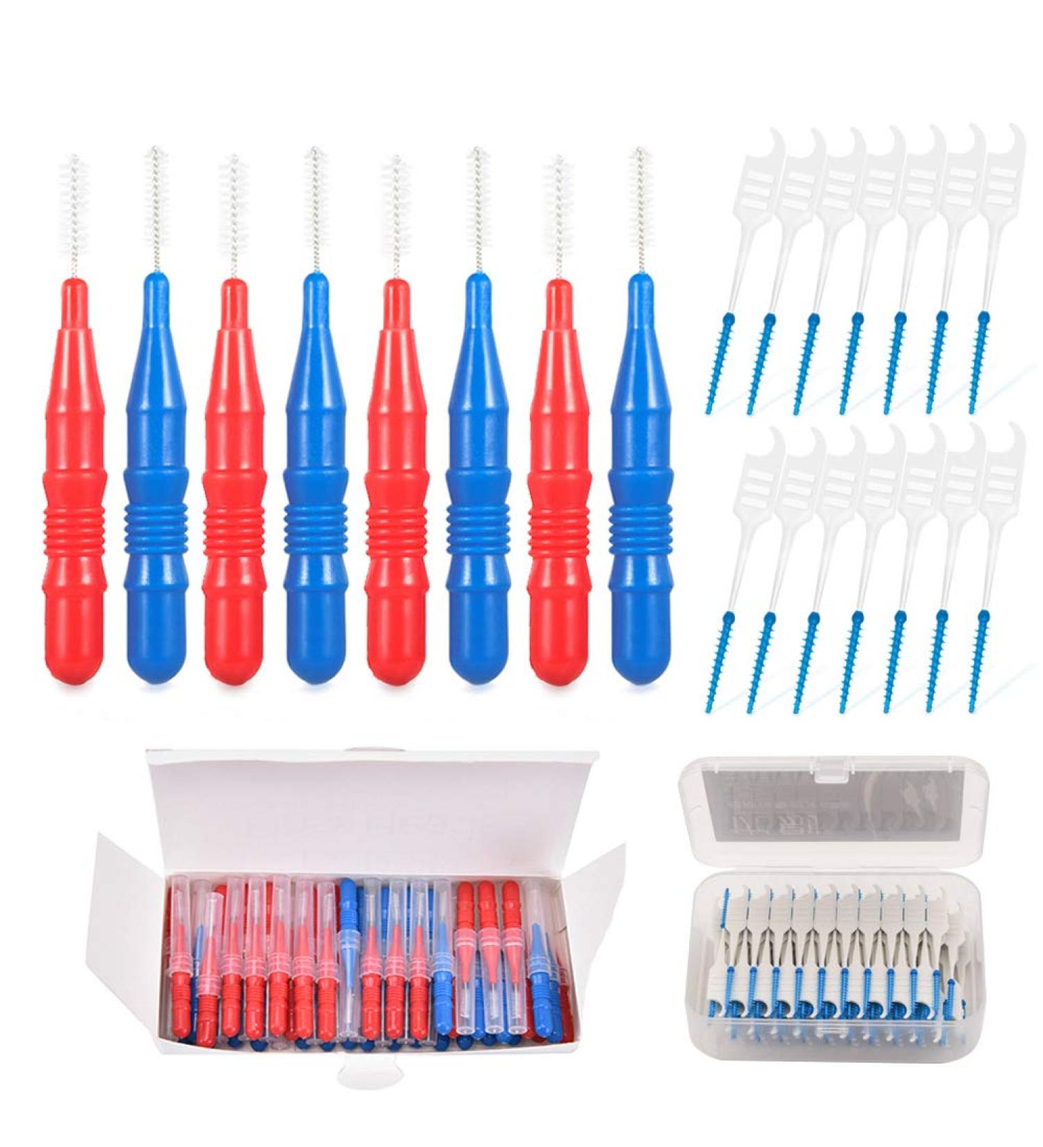 250pcs Interdental Brush Dental Floss Silicone Toothpicks - Double-Ended Teeth Cleaning Tool - Buy Online on GoSupps.com