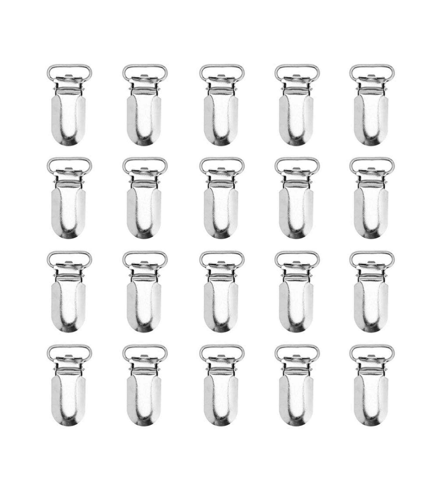 25pcs Metal Suspender Clips for Pacifiers | Durable White Strap Clips | International Shipping Available - Buy Online on GoSupps.com