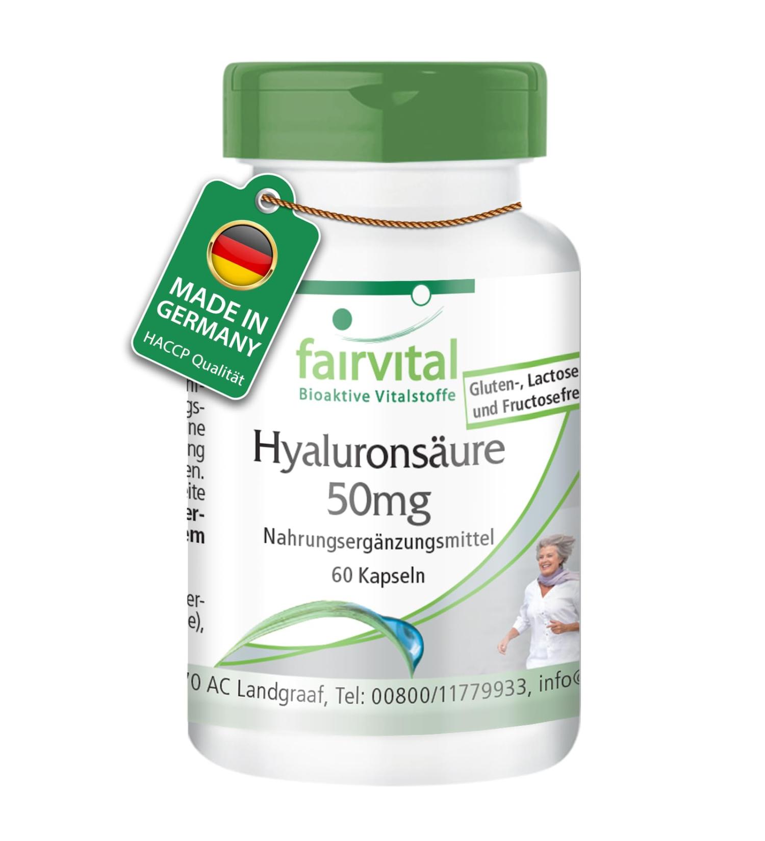  fairvital Fairvital | Hyaluronic Acid 50mg - 15 days - Vegan - 60 Capsules - Buy Online on GoSupps.com