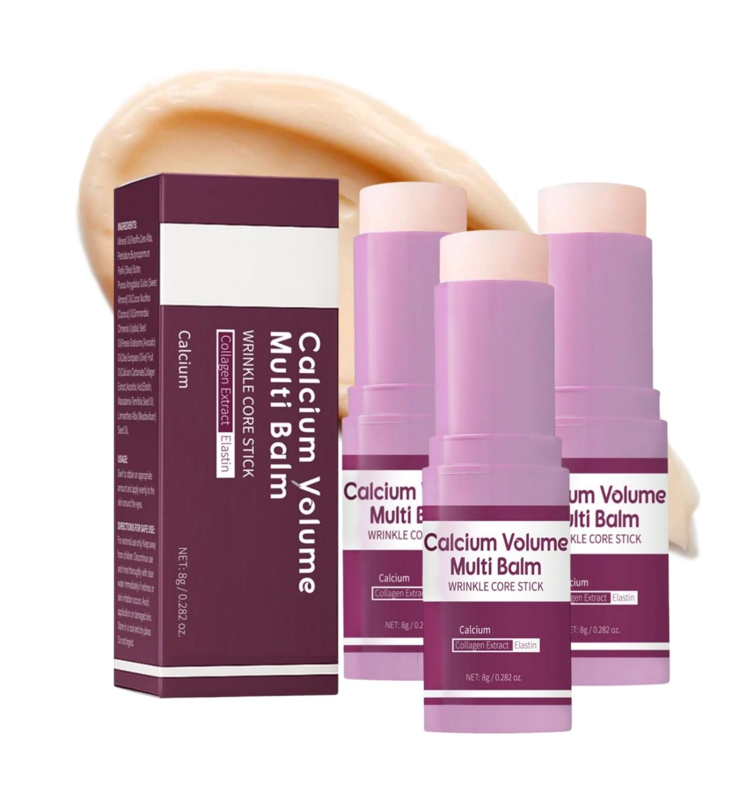 Calcium Volume Multi Balm Calcium Multi Balm Anti-aging Sagging Wrinkles Calcium Intense Volume Multi Balm Stick Visage et Yeux Peau Hydratante et Lissante (3pc 9g) 3pc 9 g (Lot de 1) - Buy Online on GoSupps.com